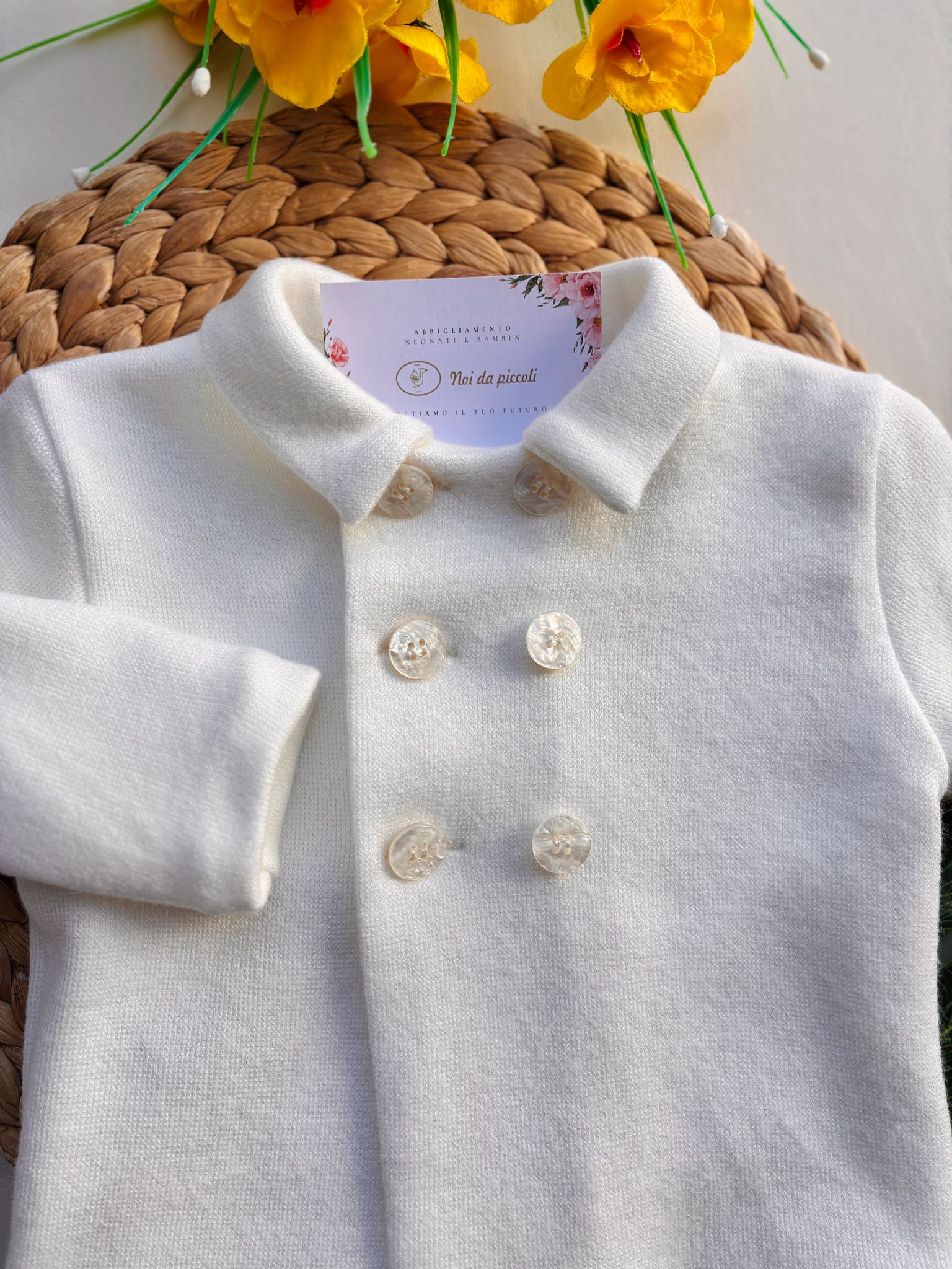 CARDIGAN A DOPPIO PETTO PANNA - Noi da piccoli