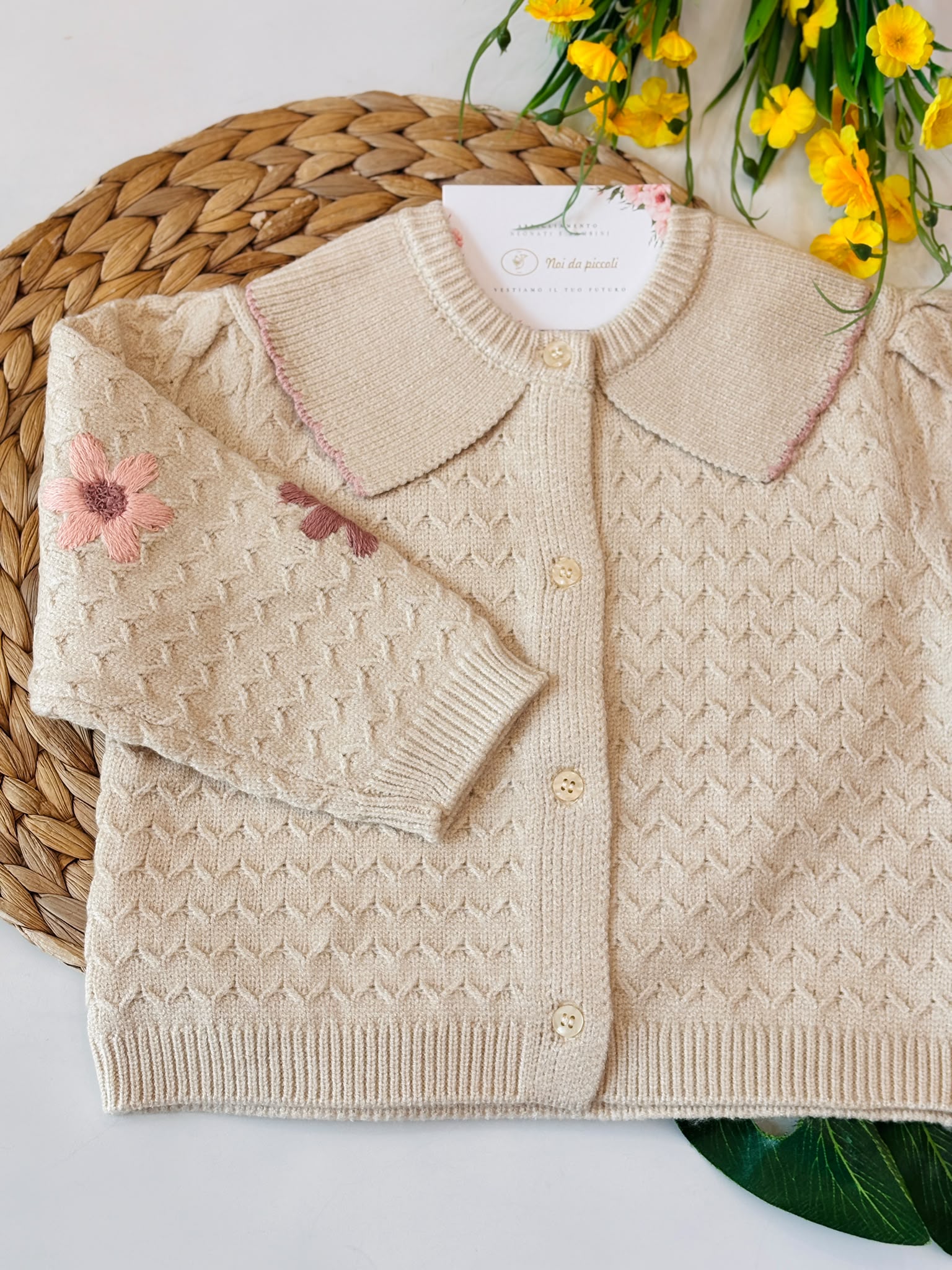 Cardigan FILATO CALDO PANNA - Noi da piccoli