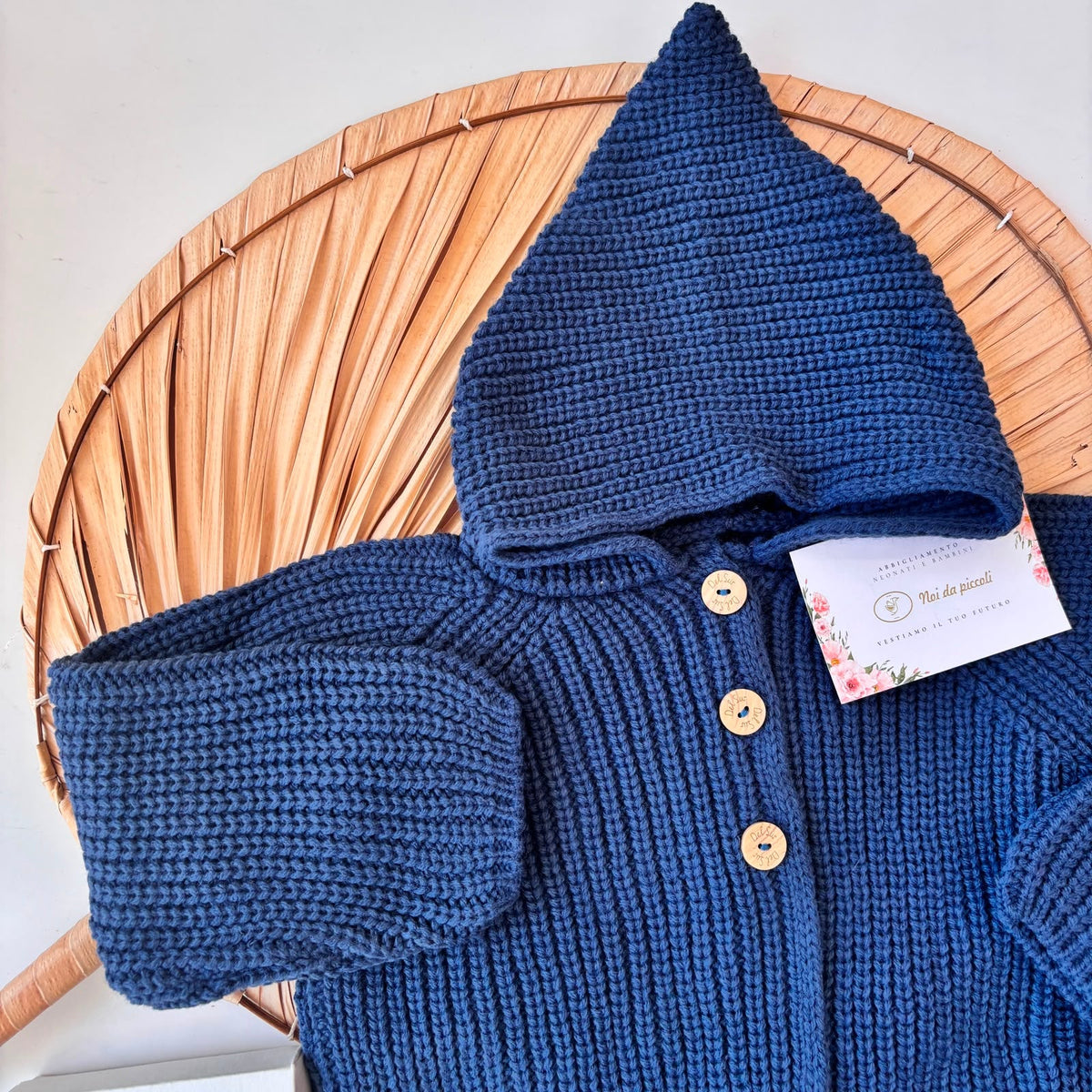 Cardigan IN FILATO CALDO BLU - Noi da piccoli