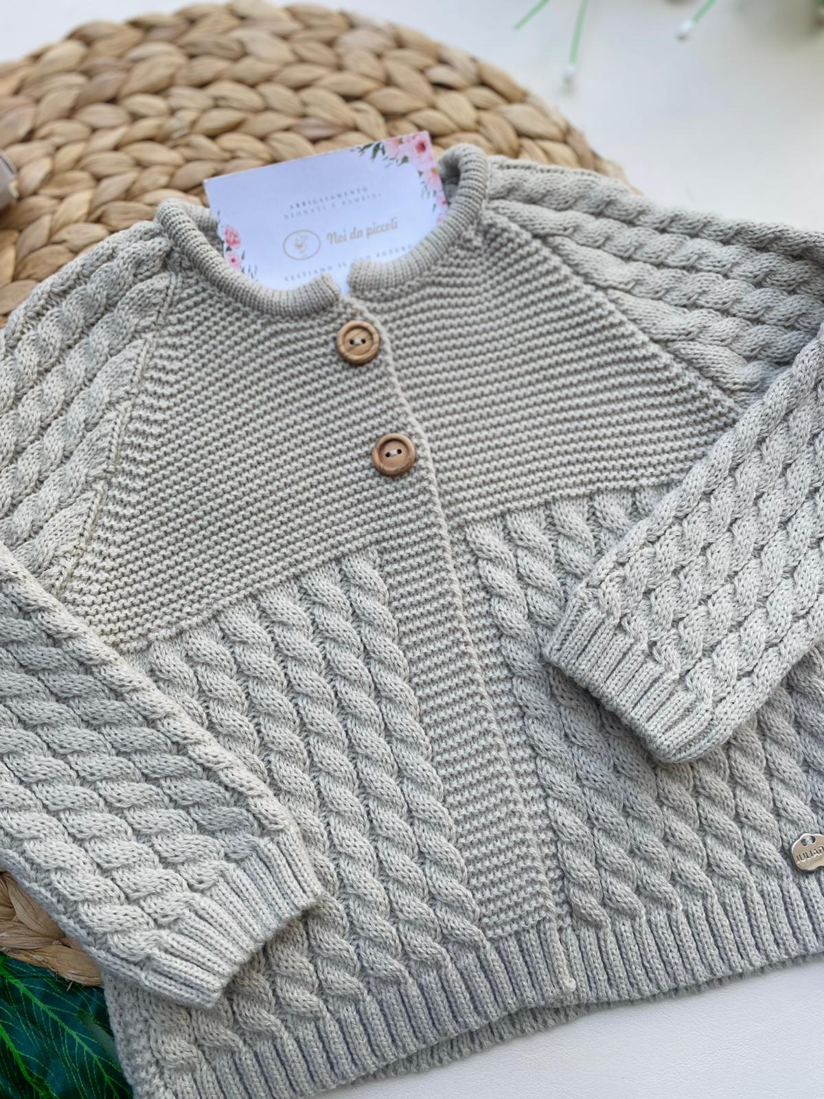 CARDIGAN LUNGO FILATO CALDO SABBIA - Noi da piccoli