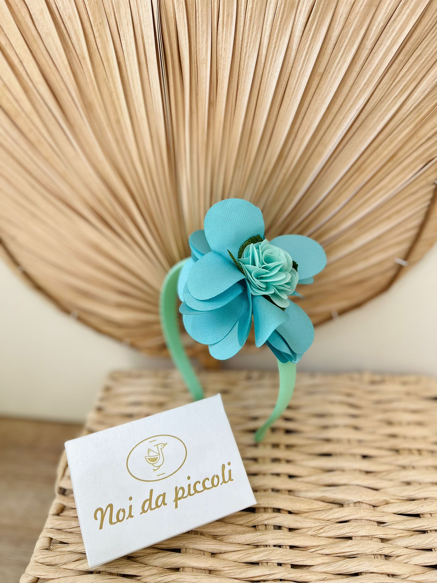 CERCHIETTO CON FIORELLINO VERDE - Noi da piccoli