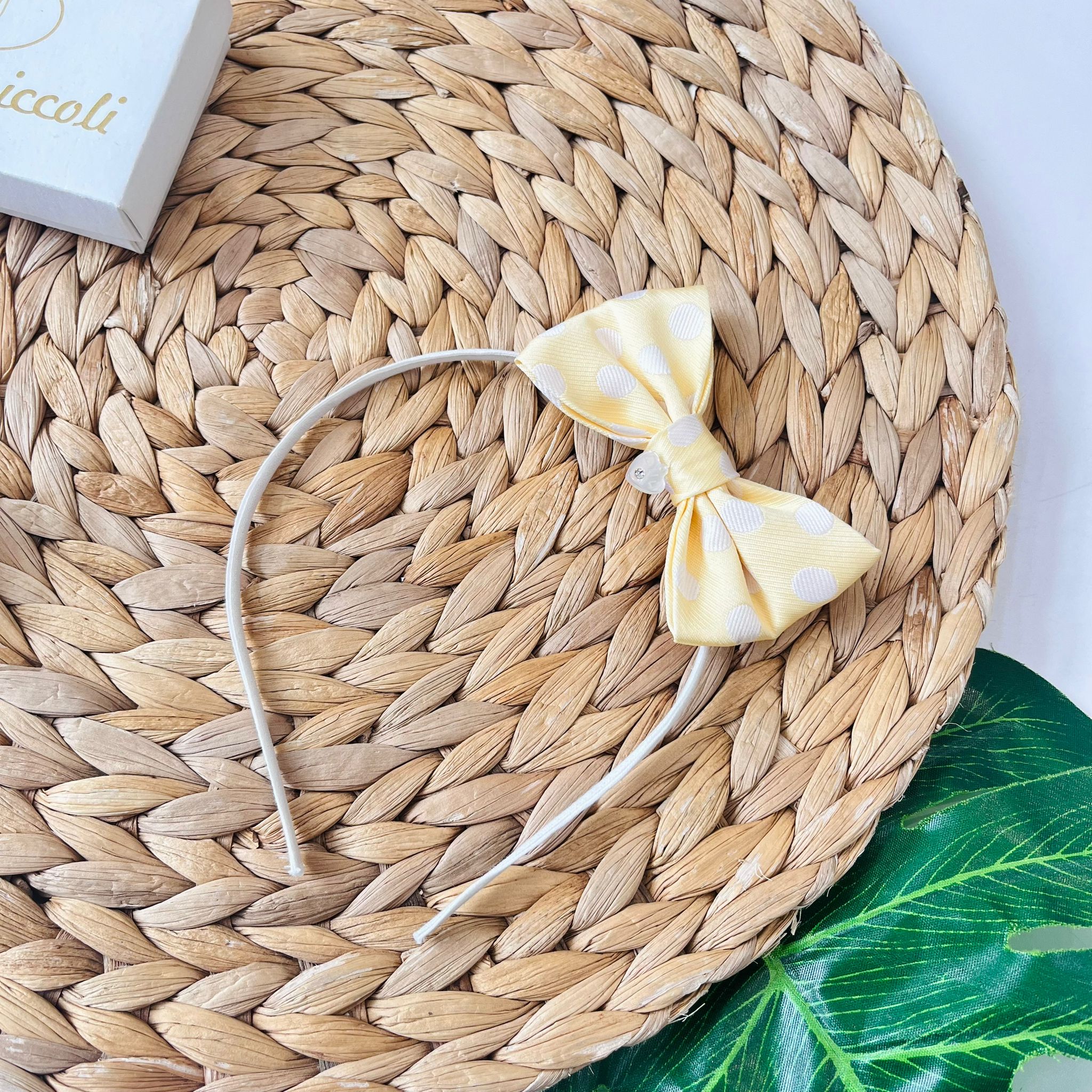 CERCHIETTO FIOCCHETTO GIALLO - Noi da piccoli