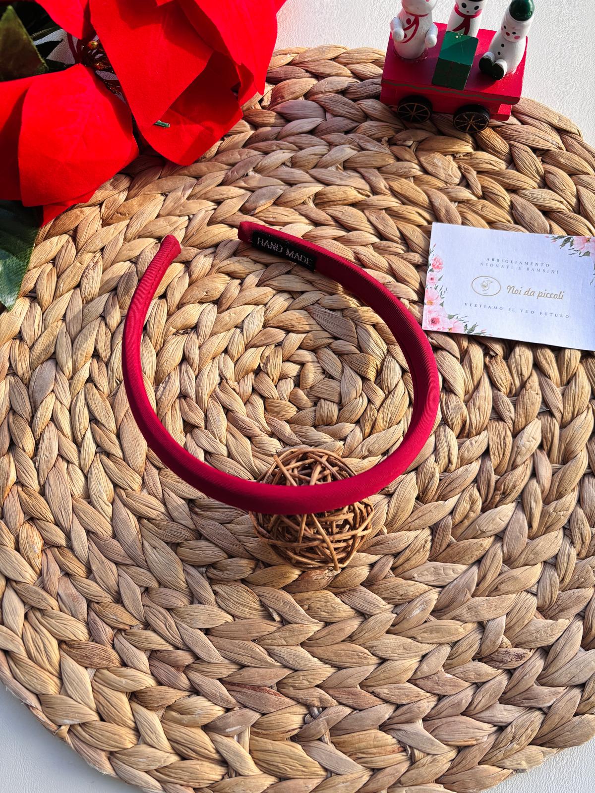 CERCHIETTO IN TESSUTO ROSSO - Noi da piccoli