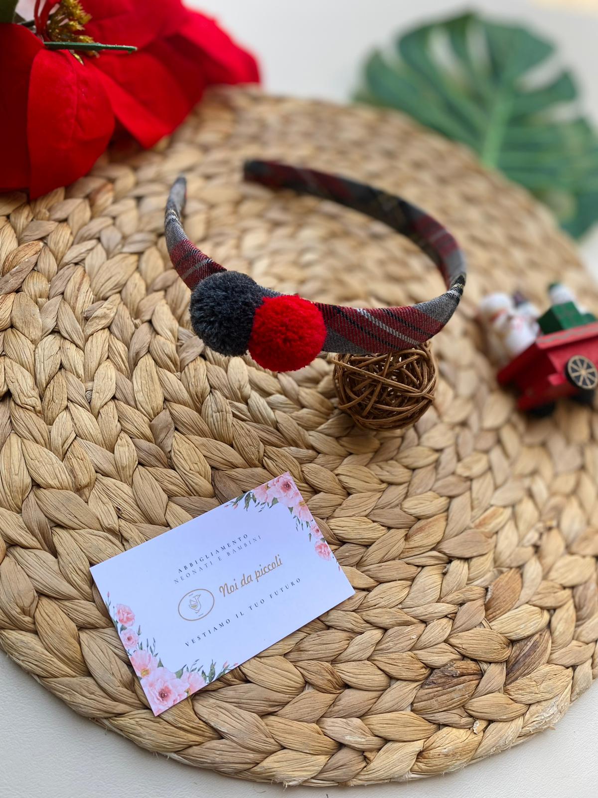 CERCHIETTO SCOZZESE ROSSO NATALIZIO - Noi da piccoli