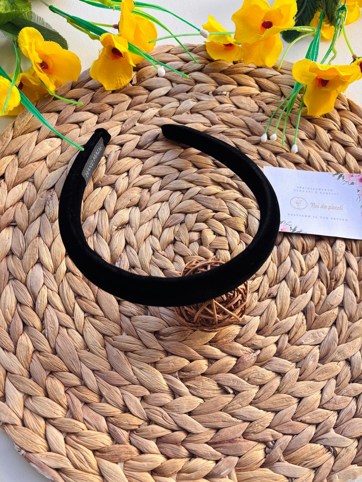 CERCHIETTO VELLUTO Nero - Noi da piccoli