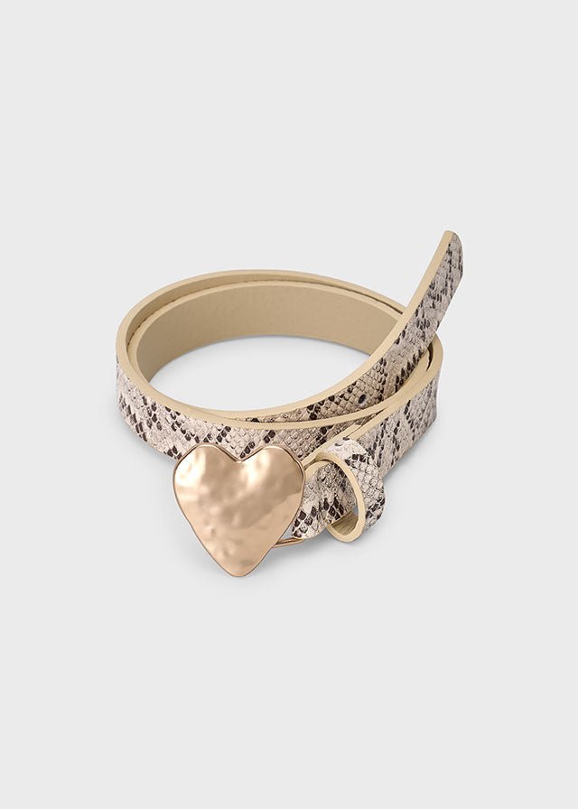 CINTURA CON CUORE BEIGE - Noi da piccoli