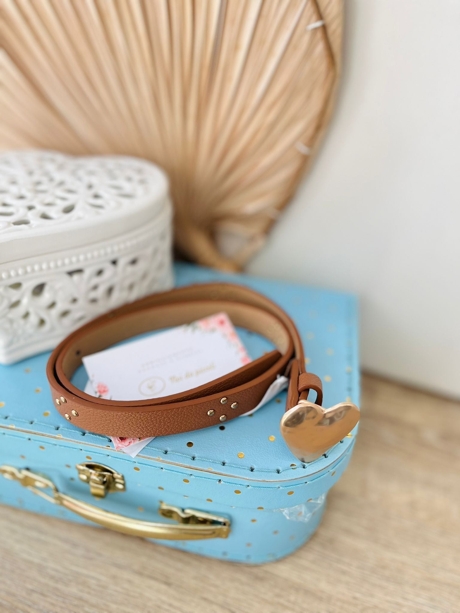 CINTURA CON CUORE CAMMELLO - Noi da piccoli