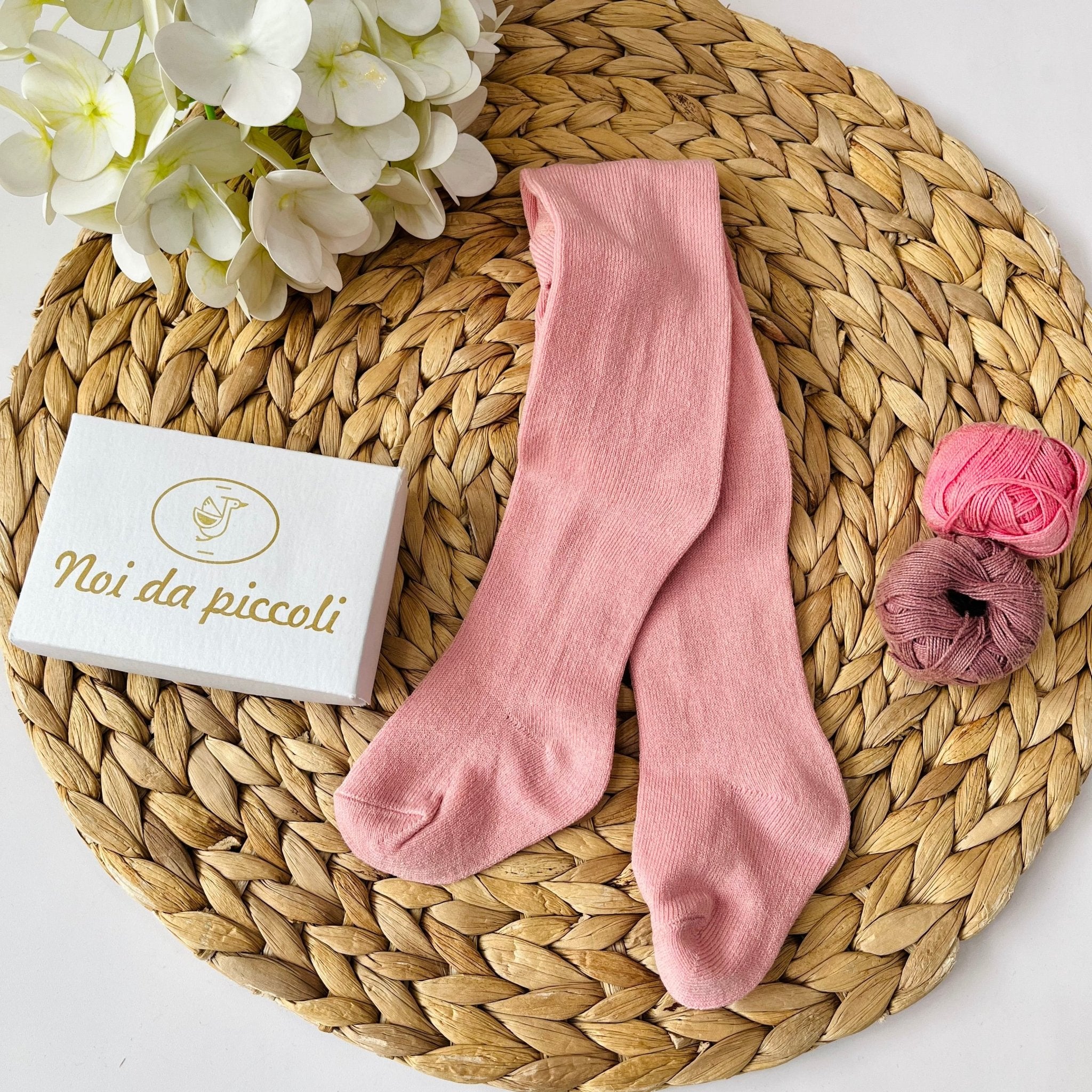 COLLANT COTONE CALDO LISCI ROSA - Noi da piccoli