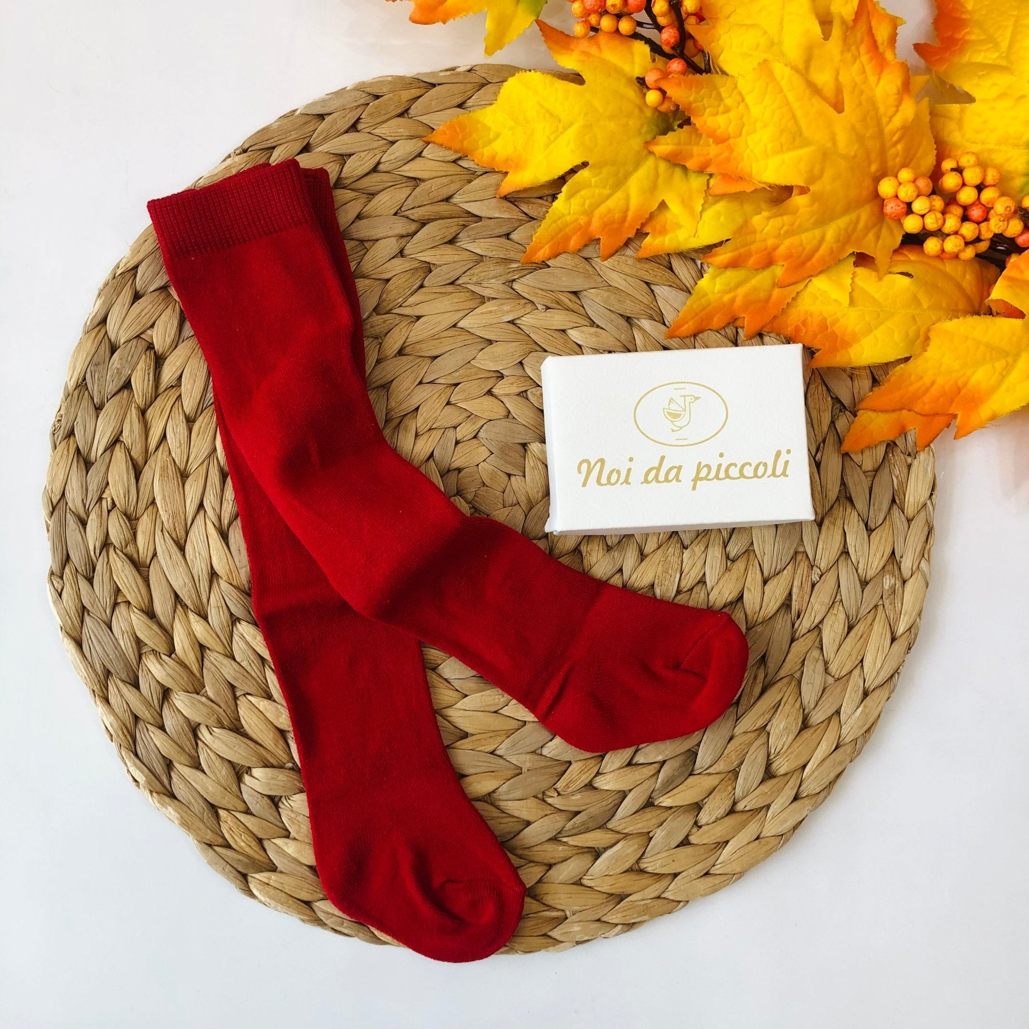 COLLANT COTONE CALDO LISCI ROSSO - Noi da piccoli