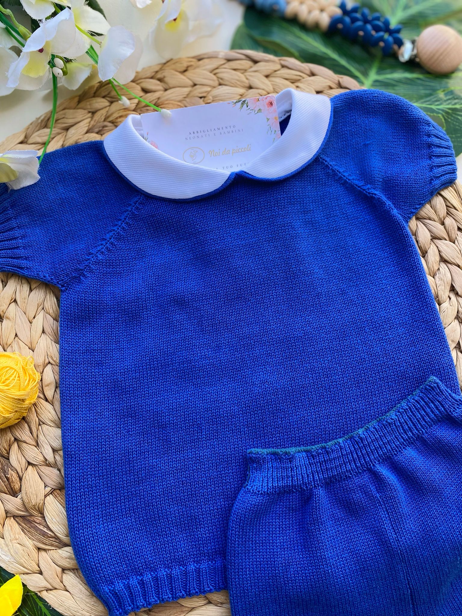 COMLETO 2 PZ CON PANTALONCINO E MAGLIETTINA COBALTO - Noi da piccoli