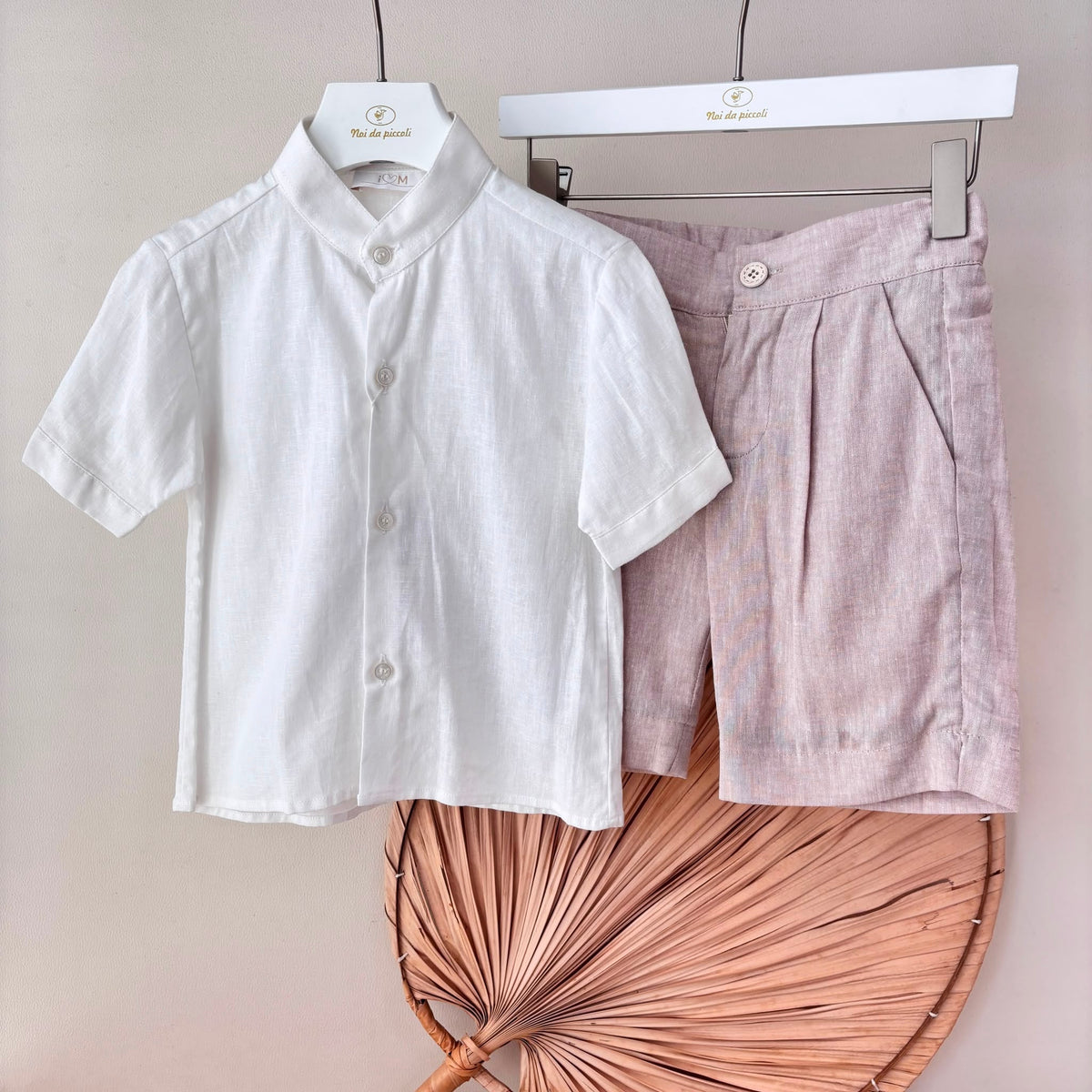 COMPLETO 100% LINO BEIGE - Noi da piccoli