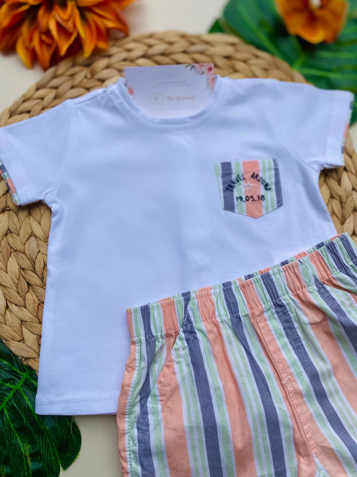 completo 2 pz 100 % COTONE BIANCO - Noi da piccoli