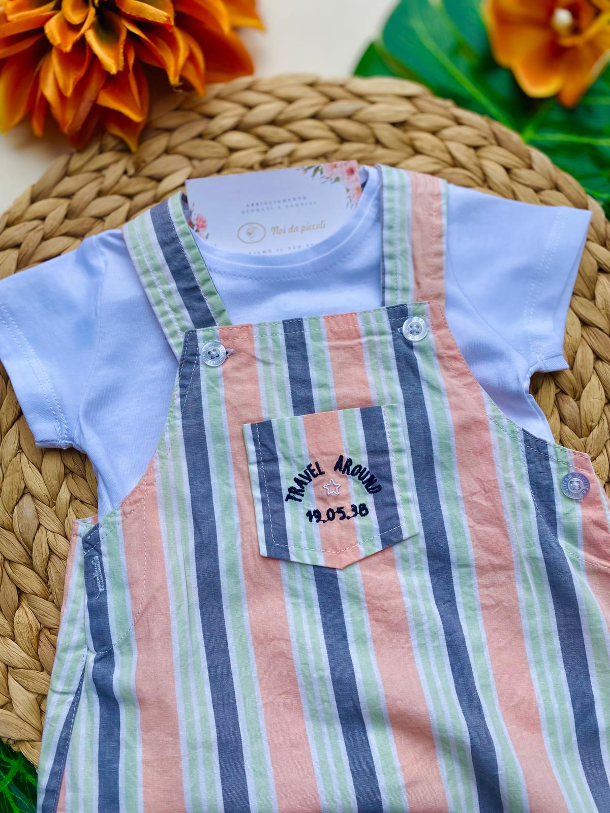 completo 2 pz 100 % COTONE BIANCO - Noi da piccoli