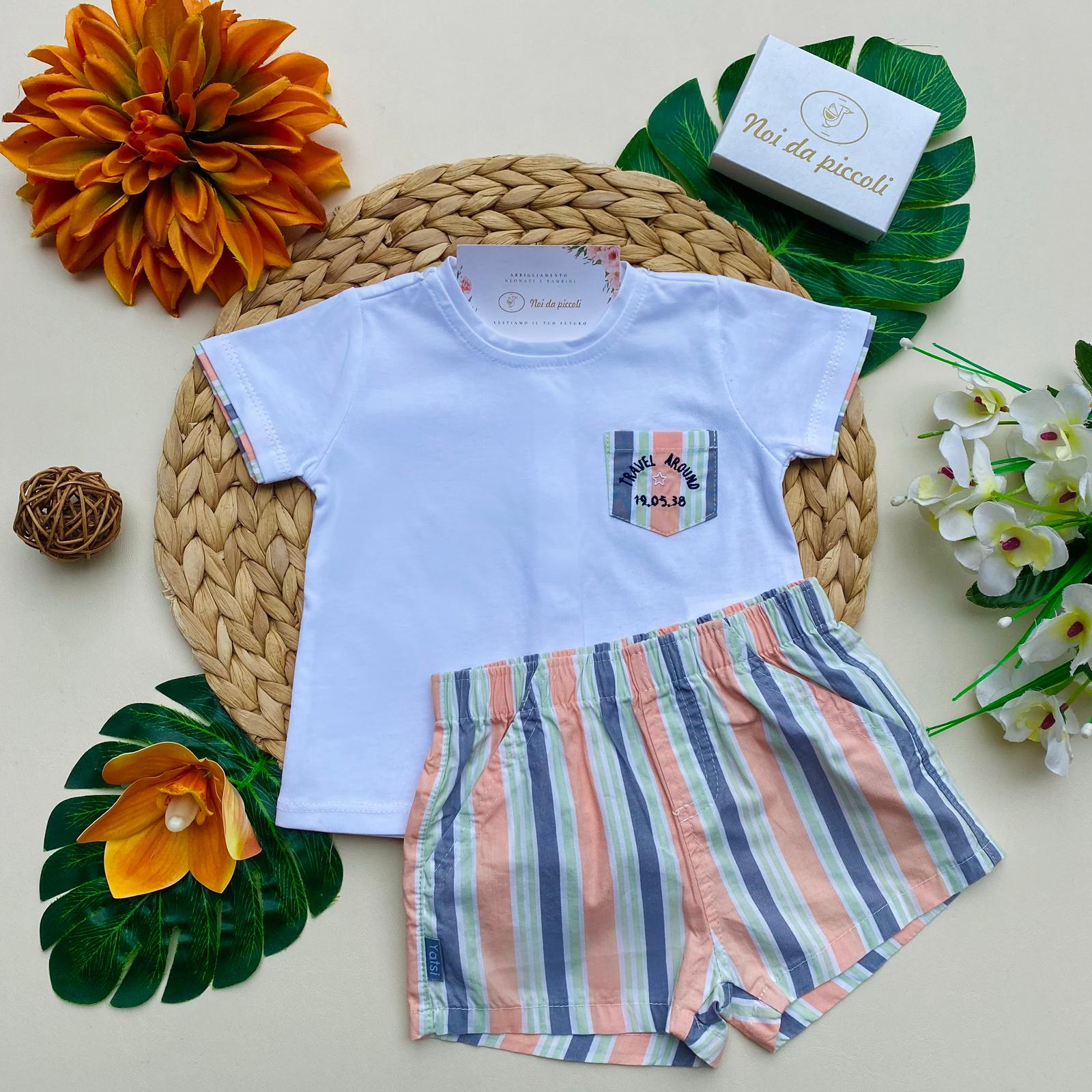 completo 2 pz 100 % COTONE BIANCO - Noi da piccoli