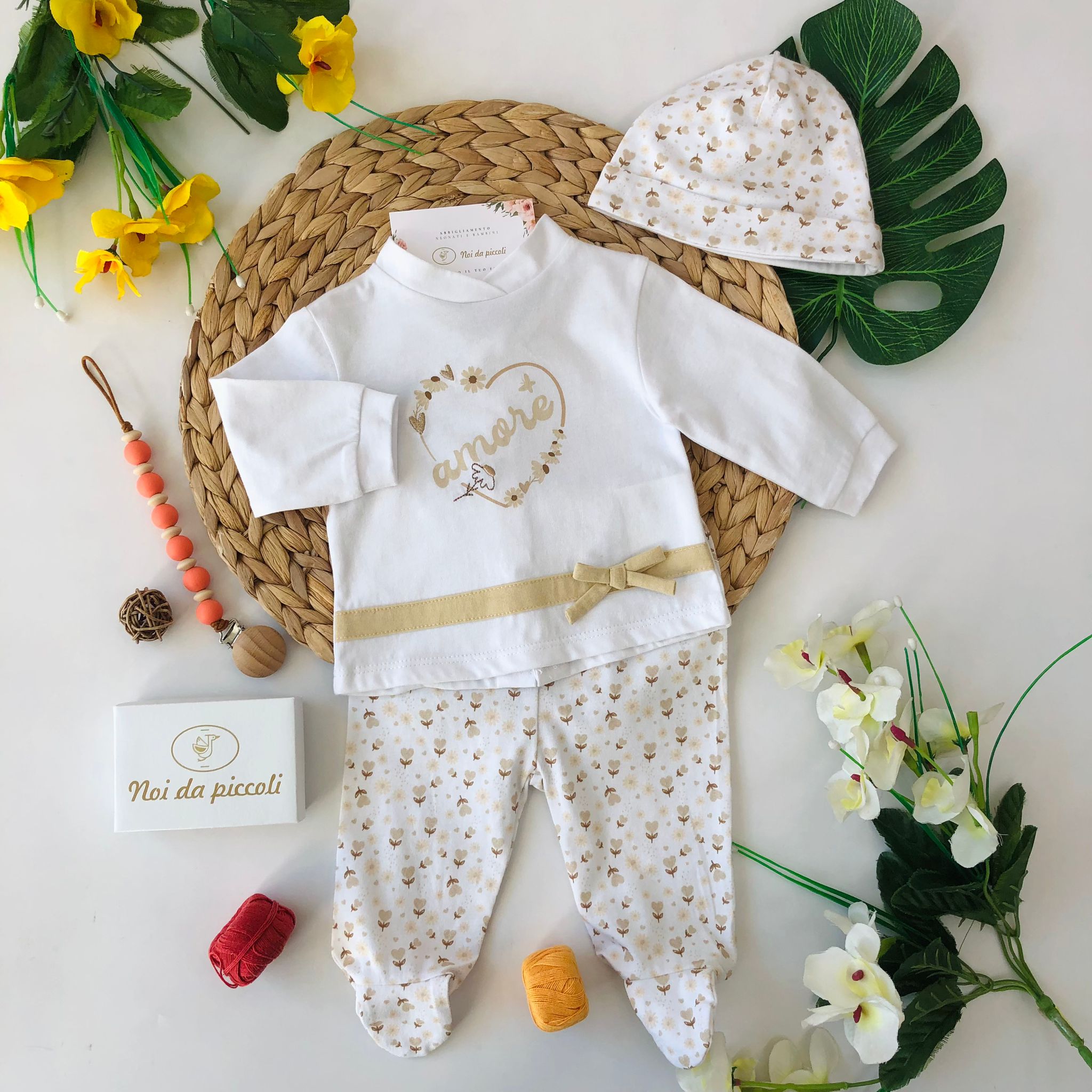 completo 2 pz 100 % COTONE Multicolore - Noi da piccoli