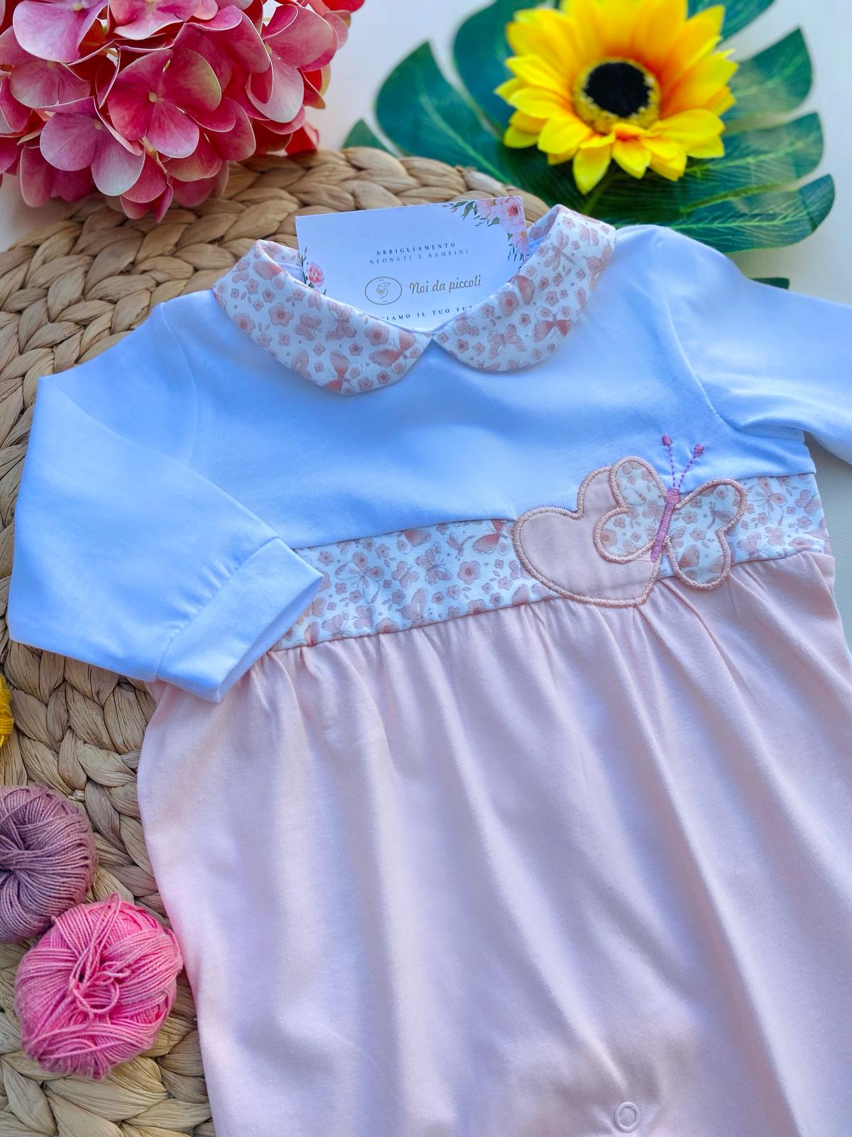 completo 2 pz 100 % COTONE Rosa - Noi da piccoli