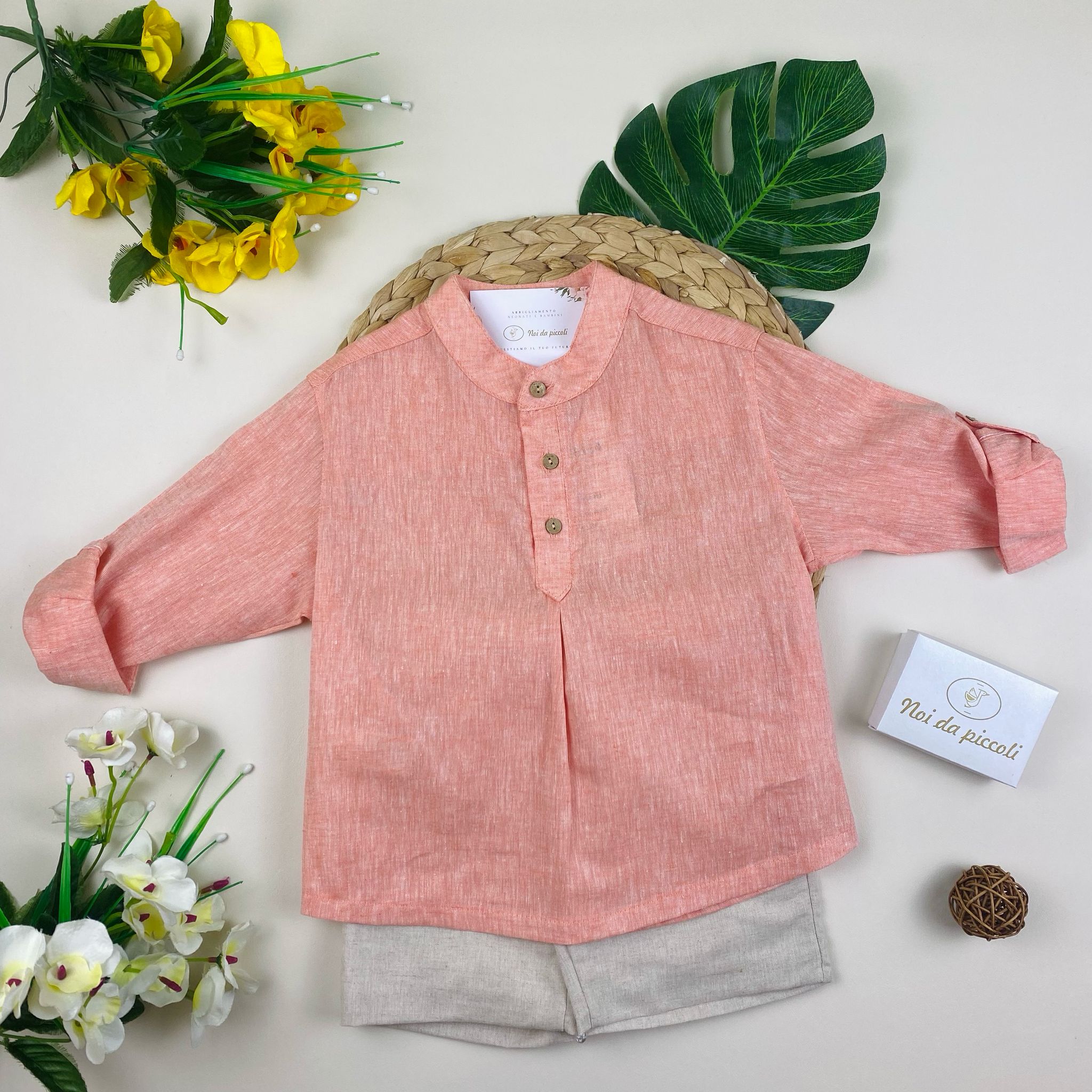 completo 2 pz Arancione - Noi da piccoli