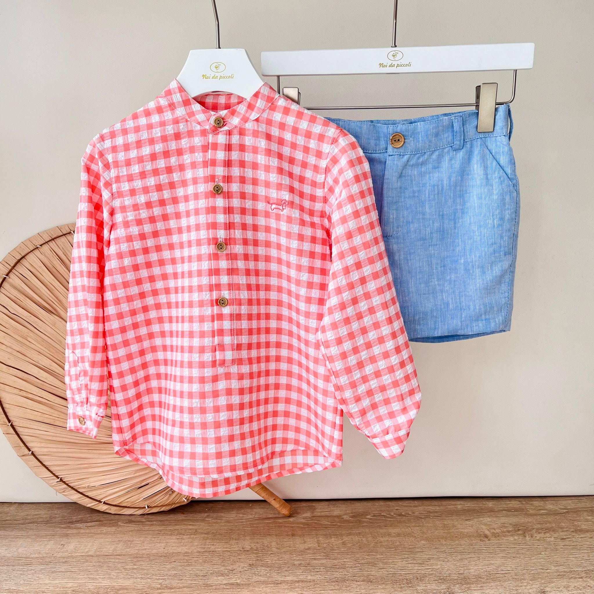 COMPLETO 2 PZ CATANZARO 100 % COTONE ROSSO - Noi da piccoli