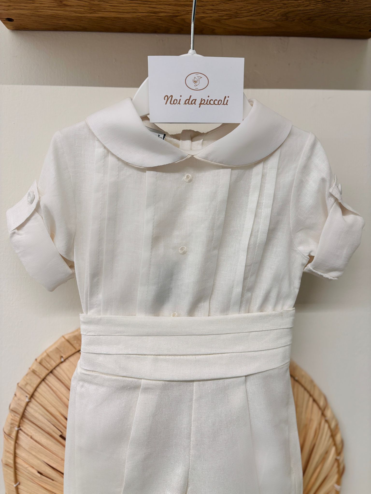 COMPLETO 2 PZ CERIMONIALE BIANCO - Noi da piccoli