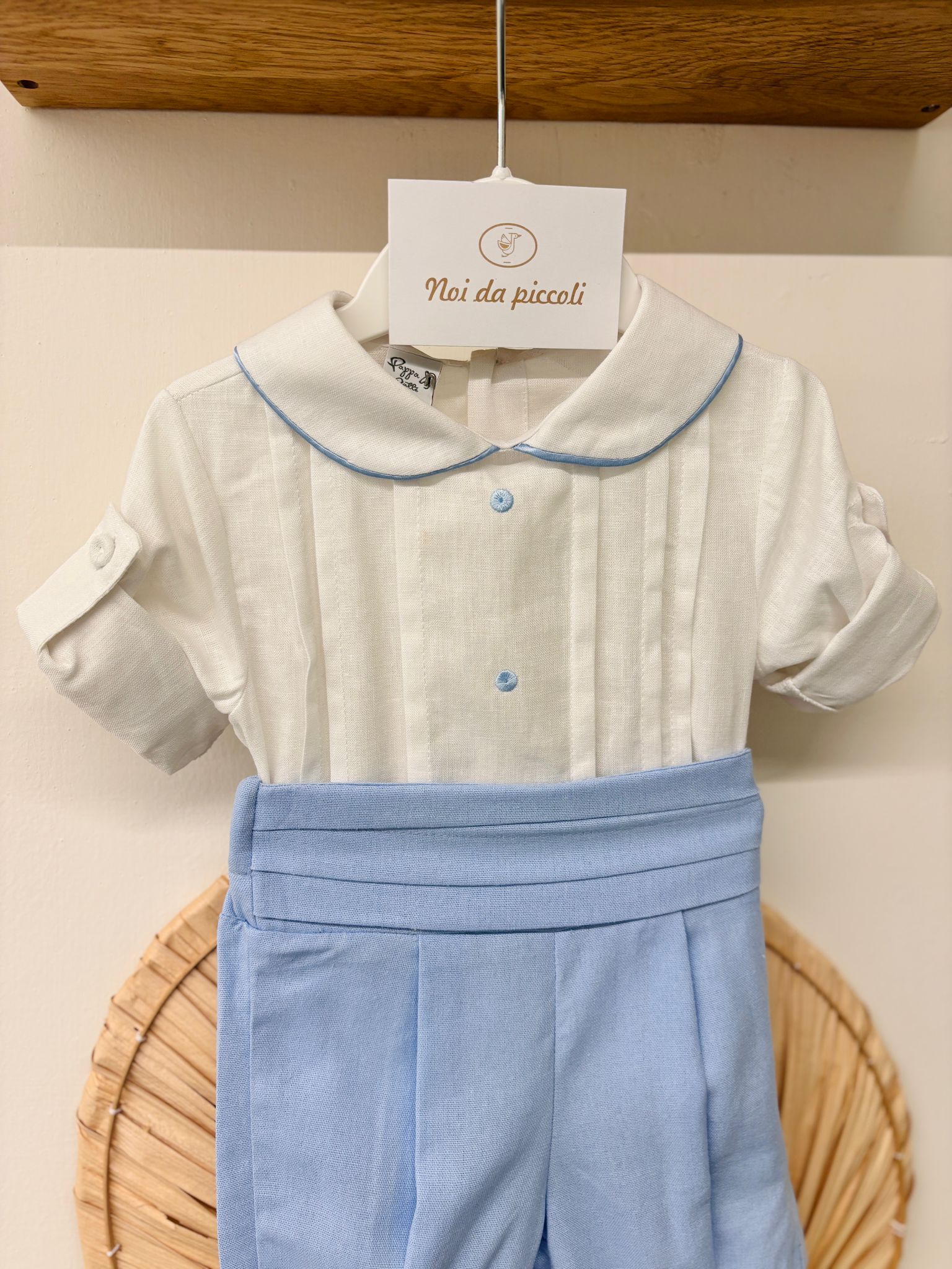 COMPLETO 2 PZ CERIMONIALE BIANCO CIELO - Noi da piccoli