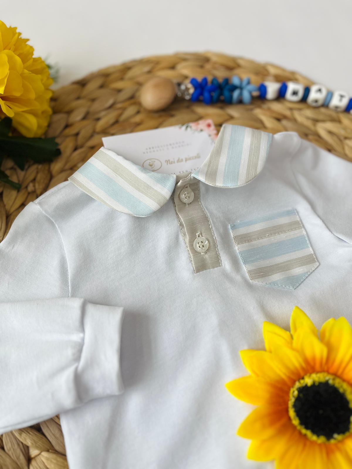 completo 2 pz Cotone Bianco - Noi da piccoli