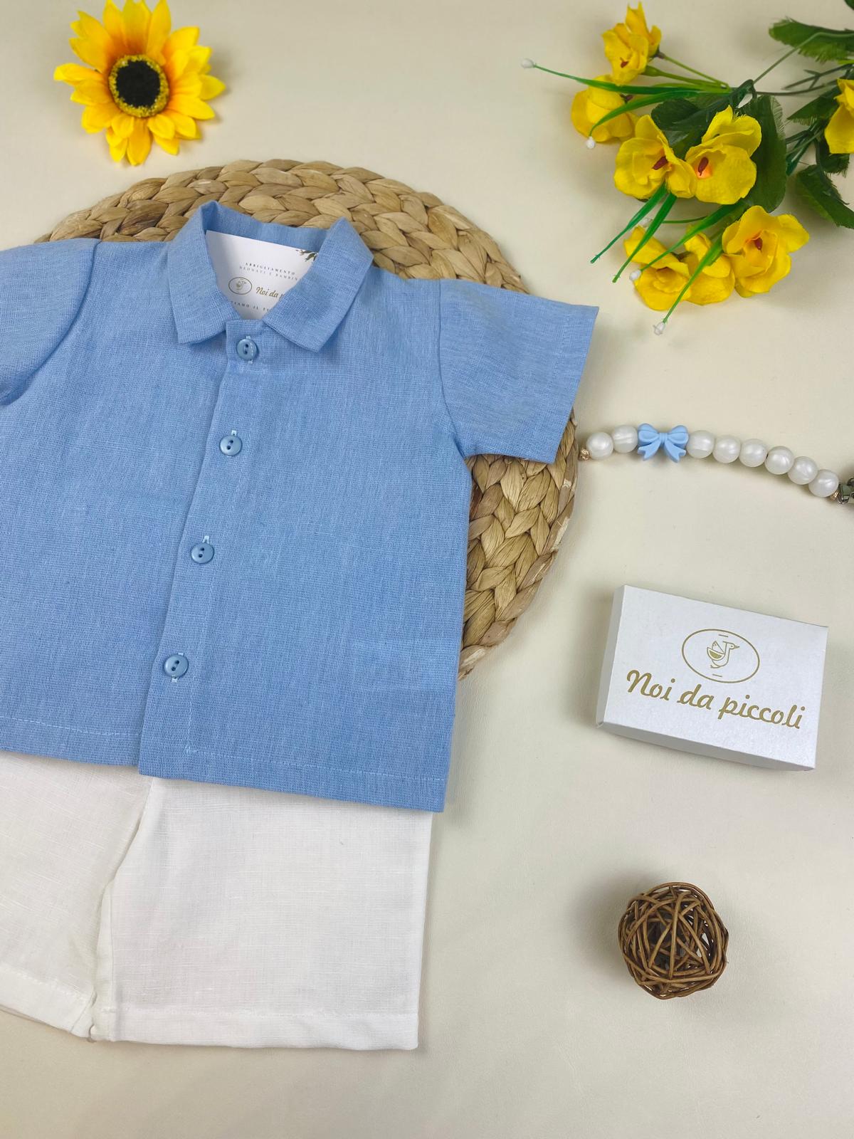 completo 2 pz Cotone Bianco - Noi da piccoli