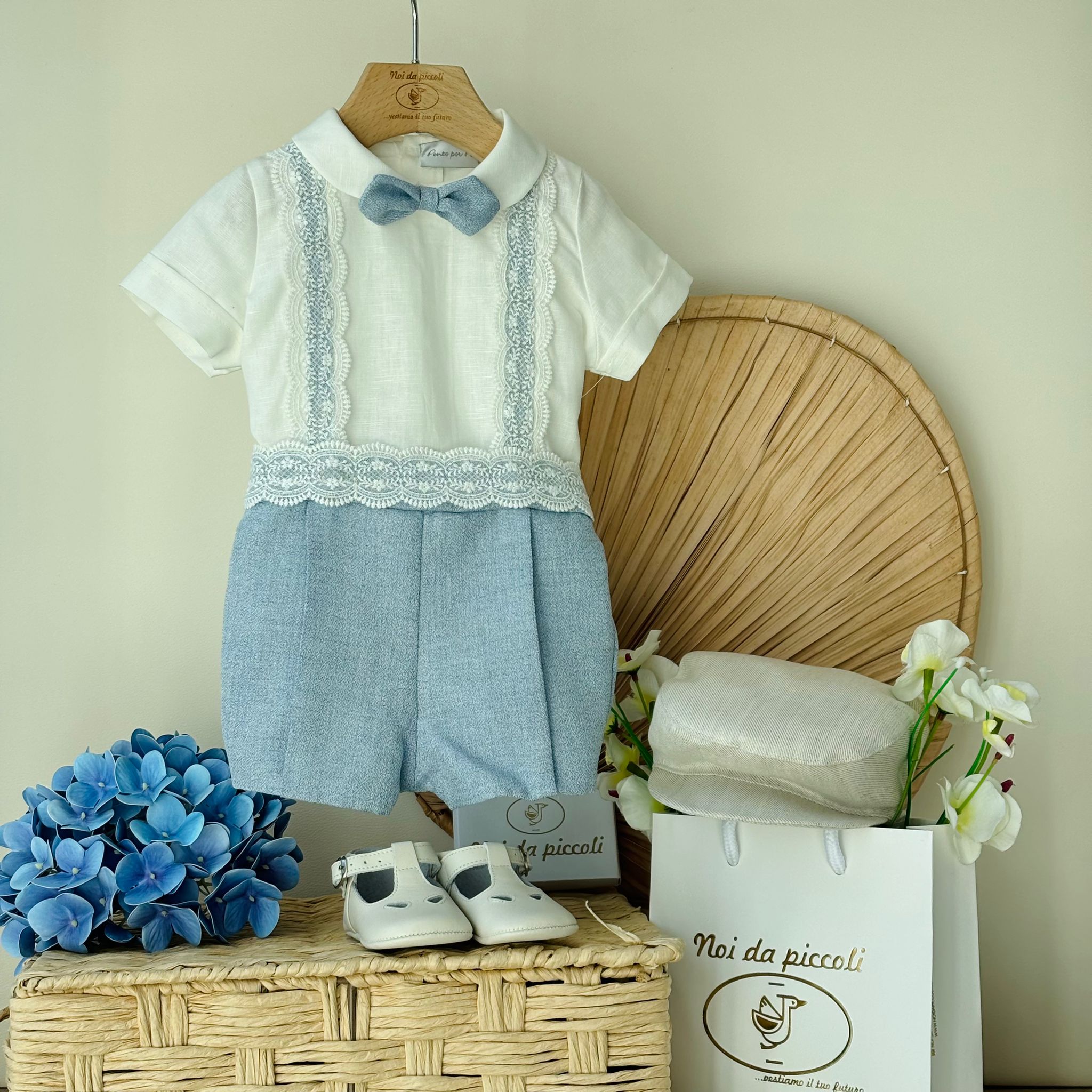 completo 2 pz Cotone Bianco - Noi da piccoli