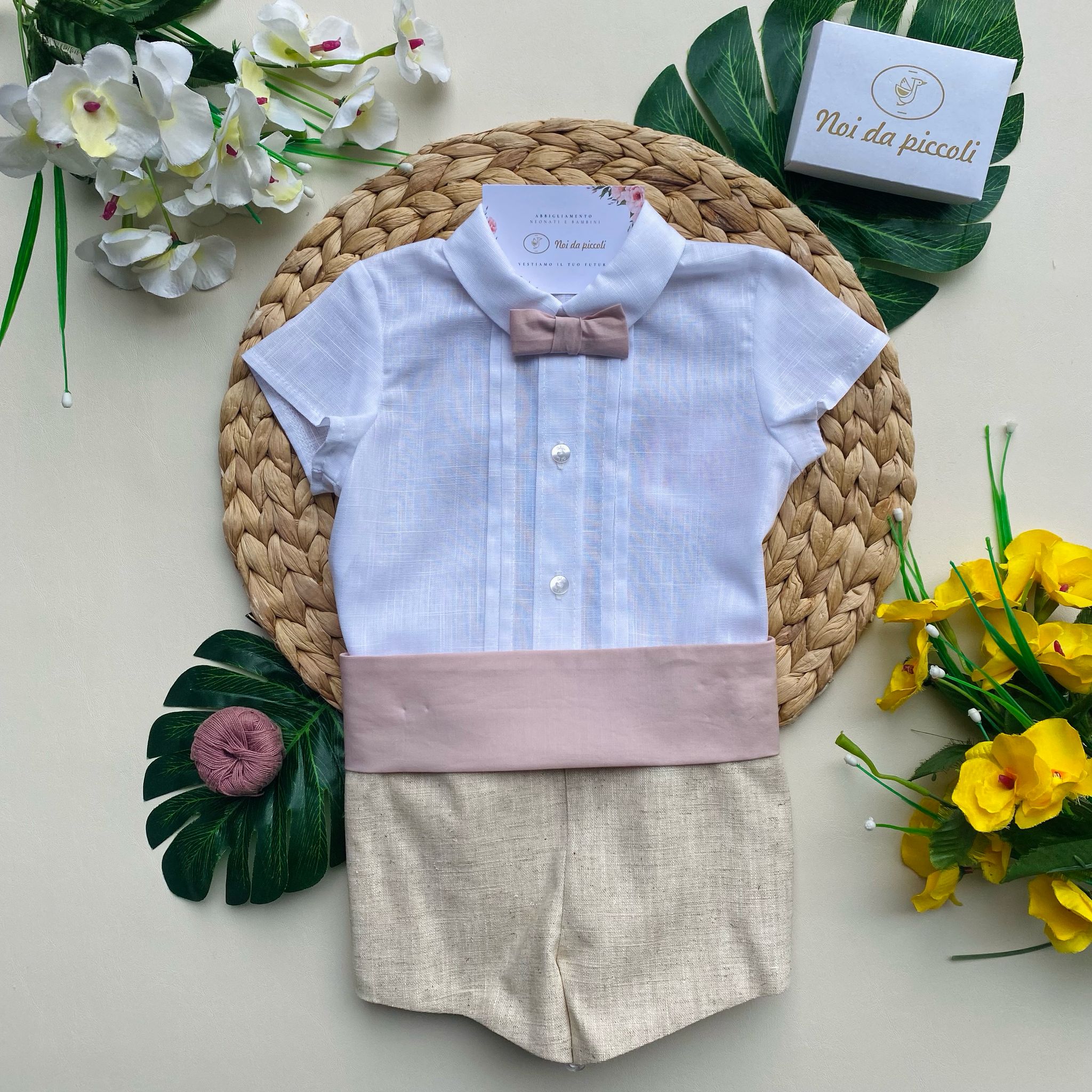 completo 2 pz Cotone Bianco - Noi da piccoli