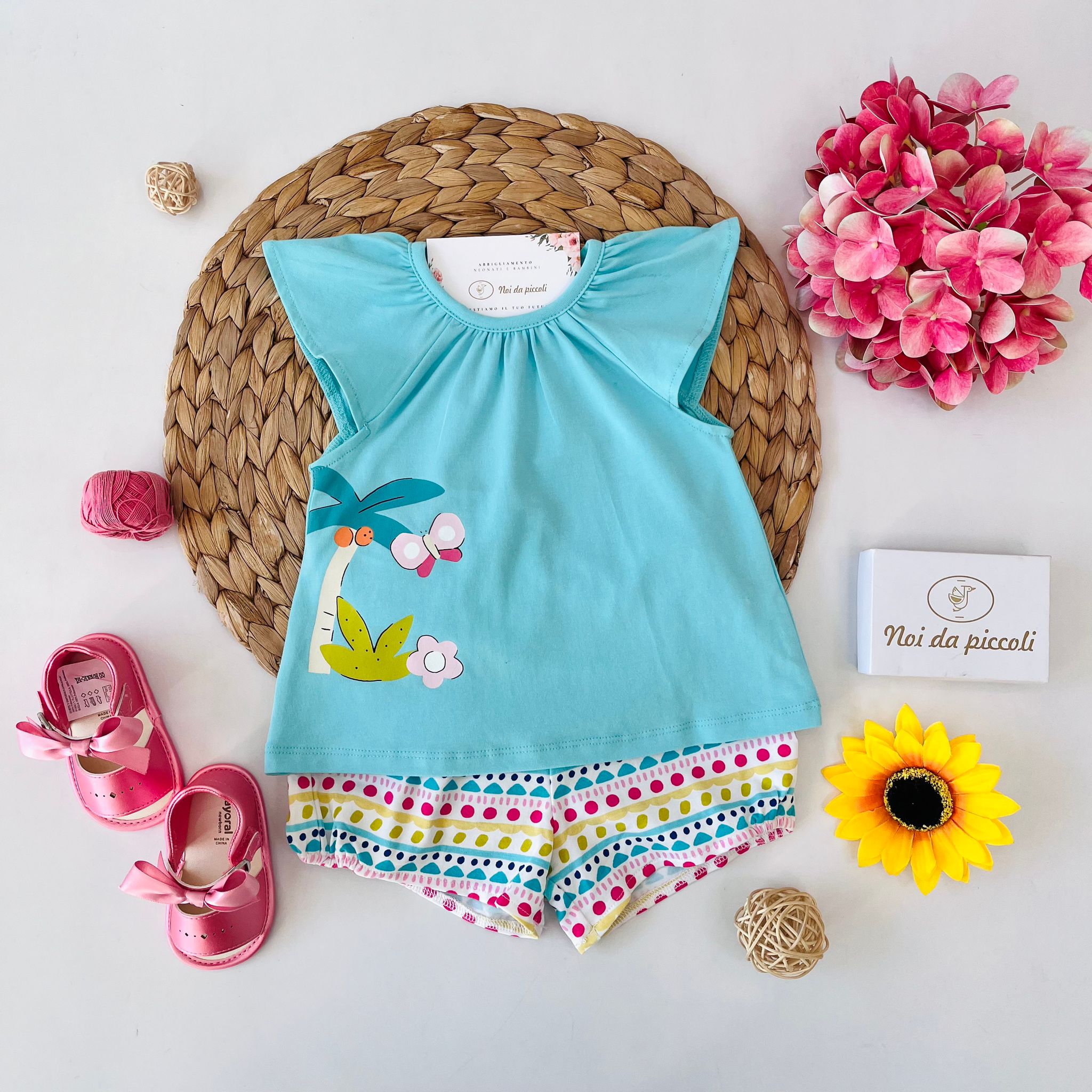 completo 2 pz Cotone Bianco - Noi da piccoli