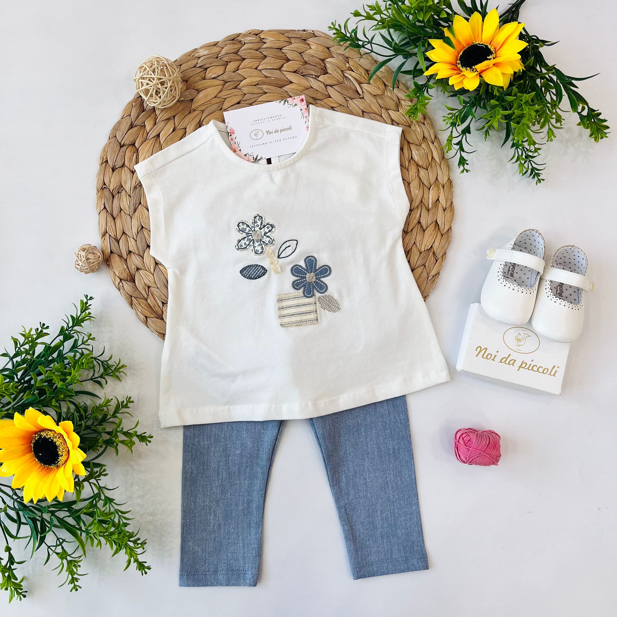 completo 2 pz Cotone Blu - Noi da piccoli