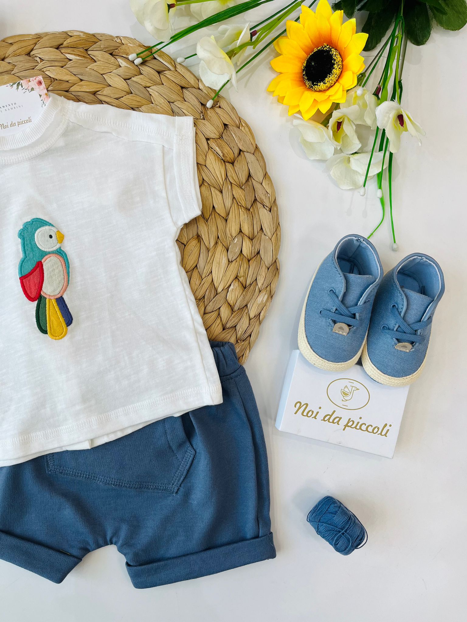 completo 2 pz Cotone Blu - Noi da piccoli