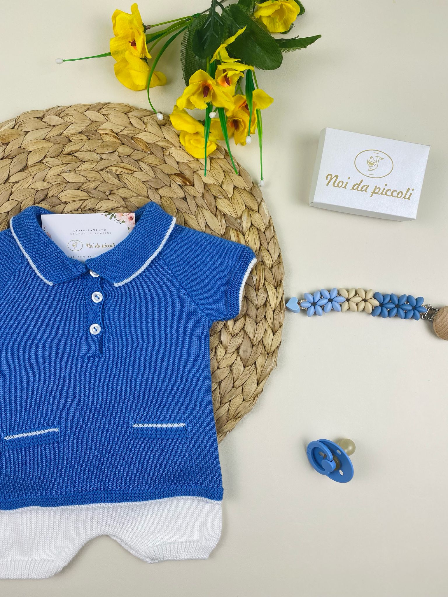 completo 2 pz Cotone Blu - Noi da piccoli