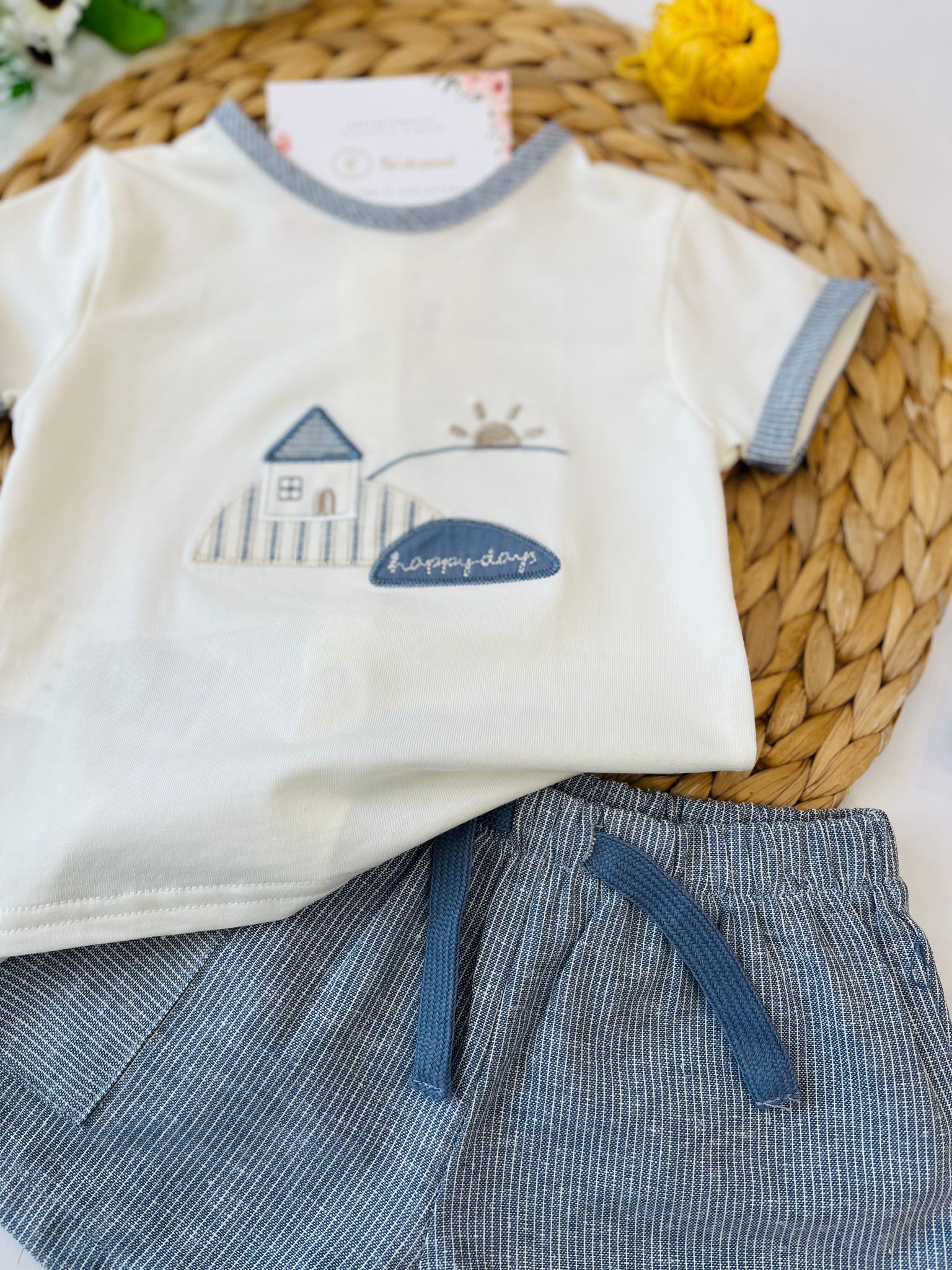 completo 2 pz Cotone Blu - Noi da piccoli