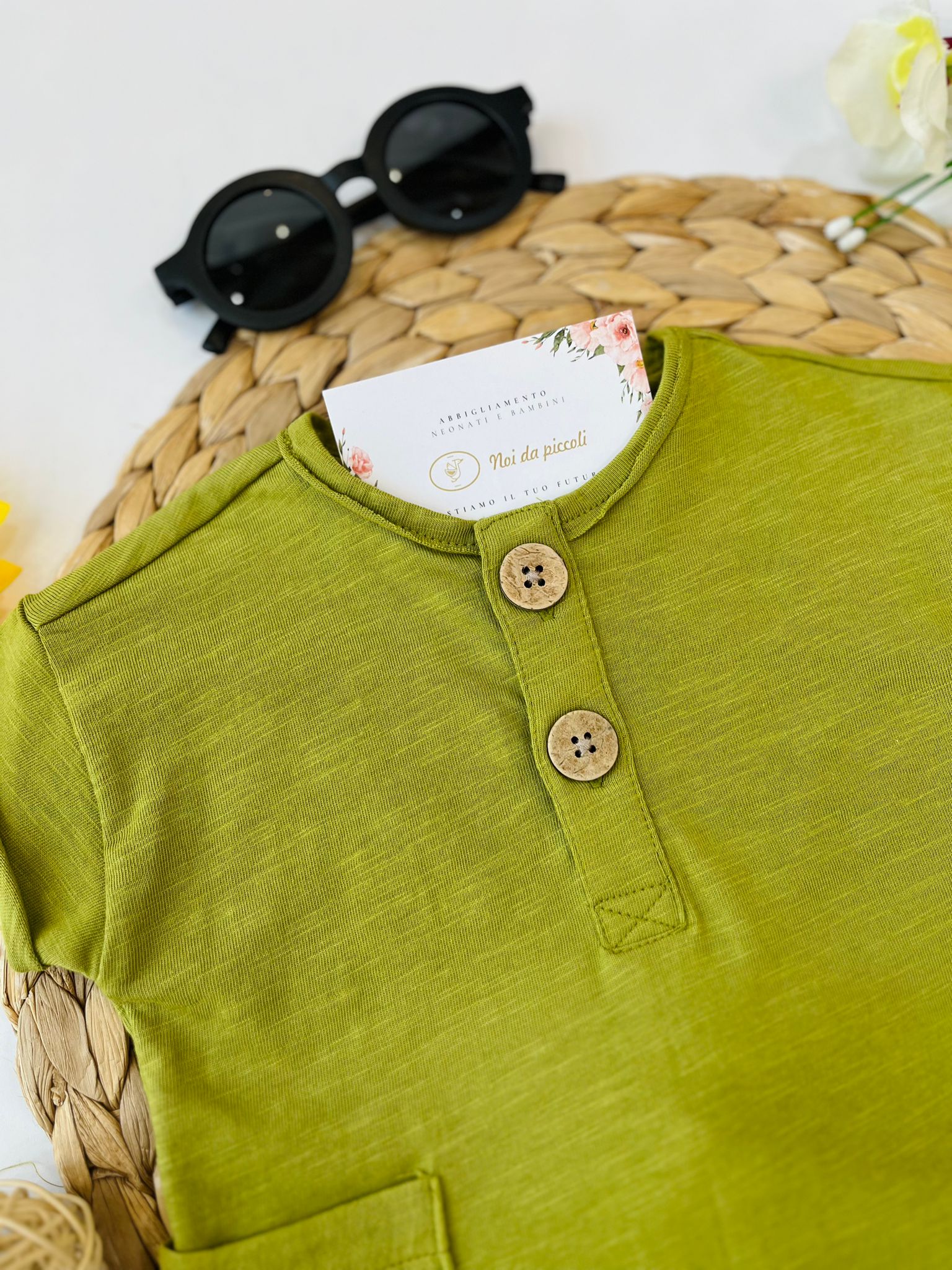 completo 2 pz Cotone Giallo - Noi da piccoli
