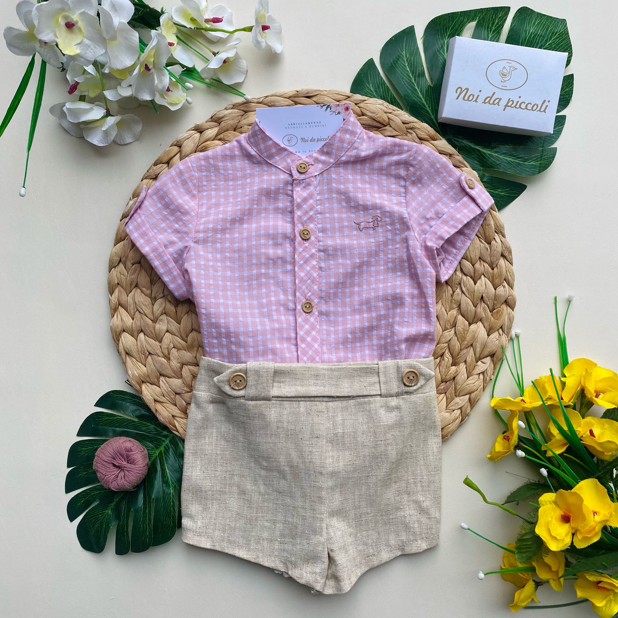 completo 2 pz Cotone Rosa - Noi da piccoli