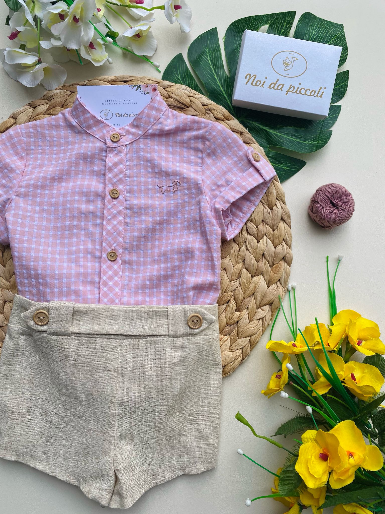 completo 2 pz Cotone Rosa - Noi da piccoli