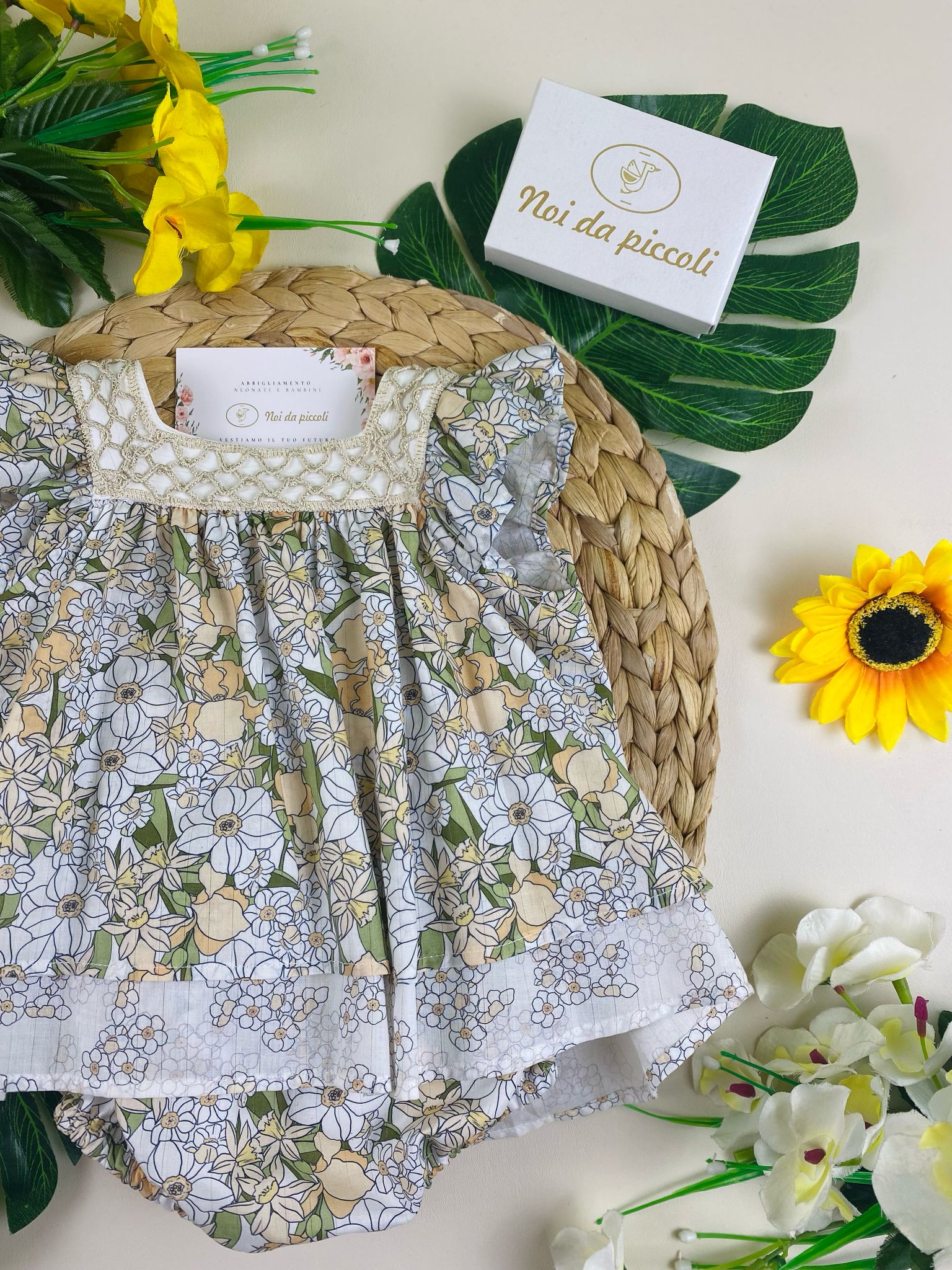 completo 2 pz Cotone stile floreale - Noi da piccoli