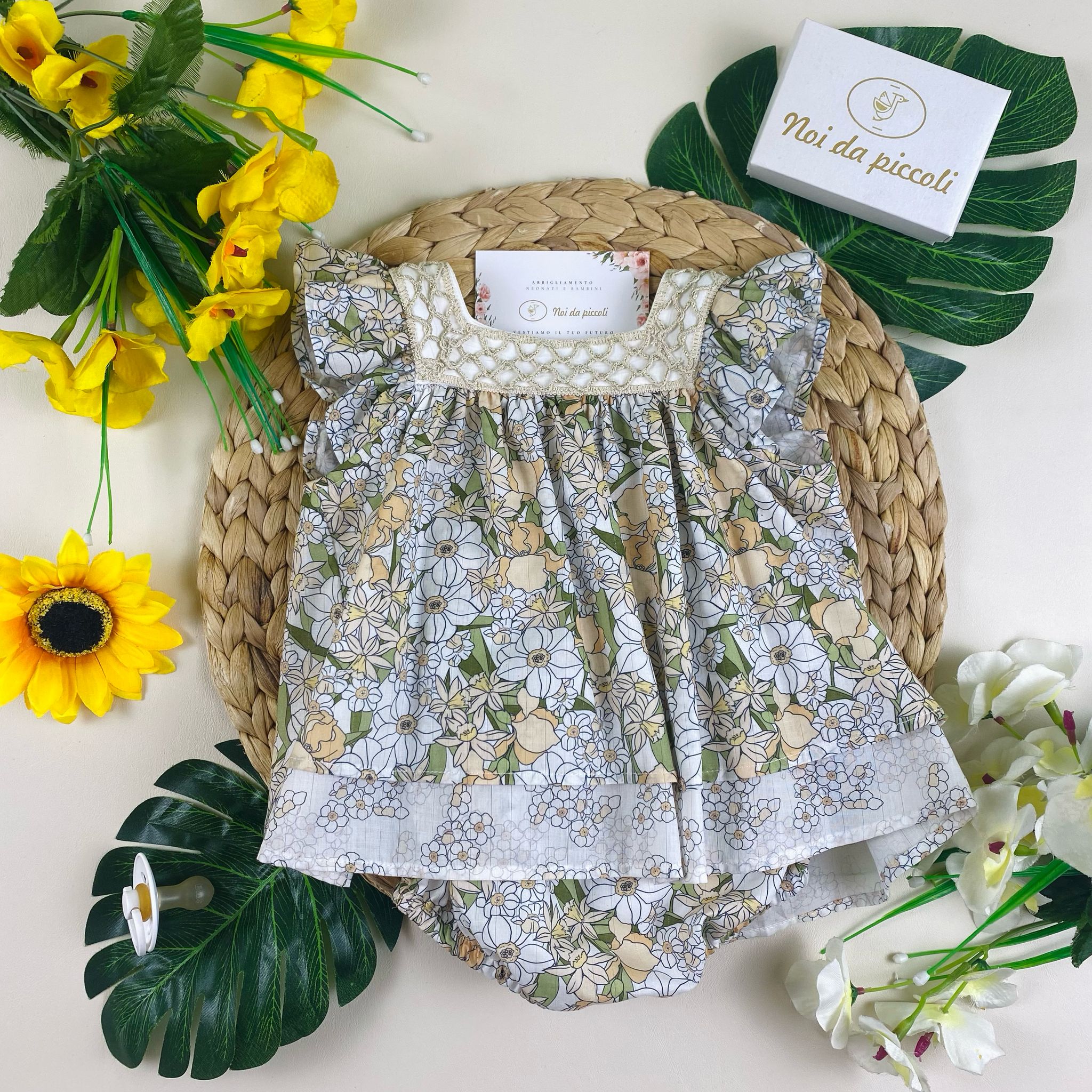 completo 2 pz Cotone stile floreale - Noi da piccoli