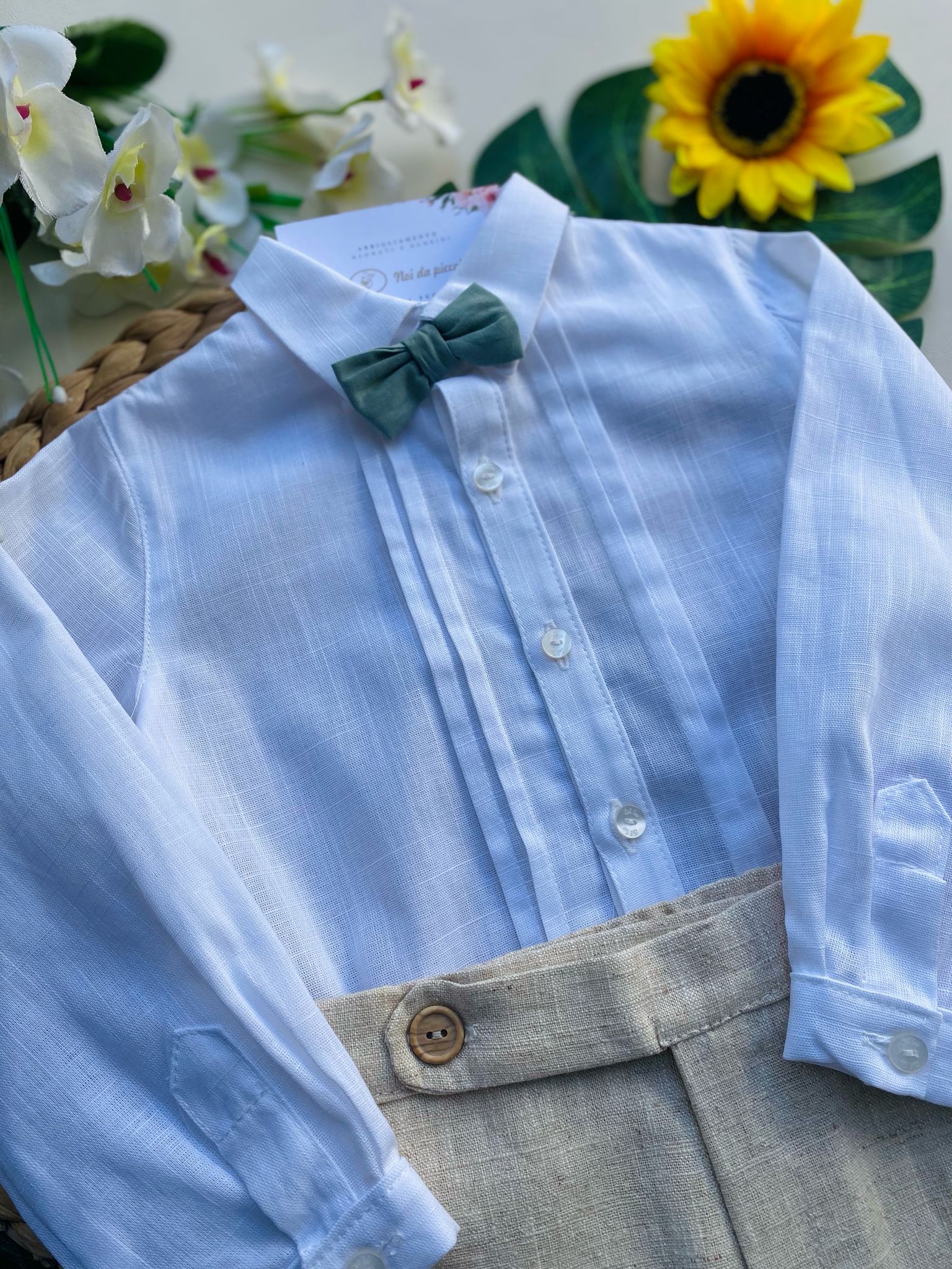 completo 2 pz Cotone Verde - Noi da piccoli