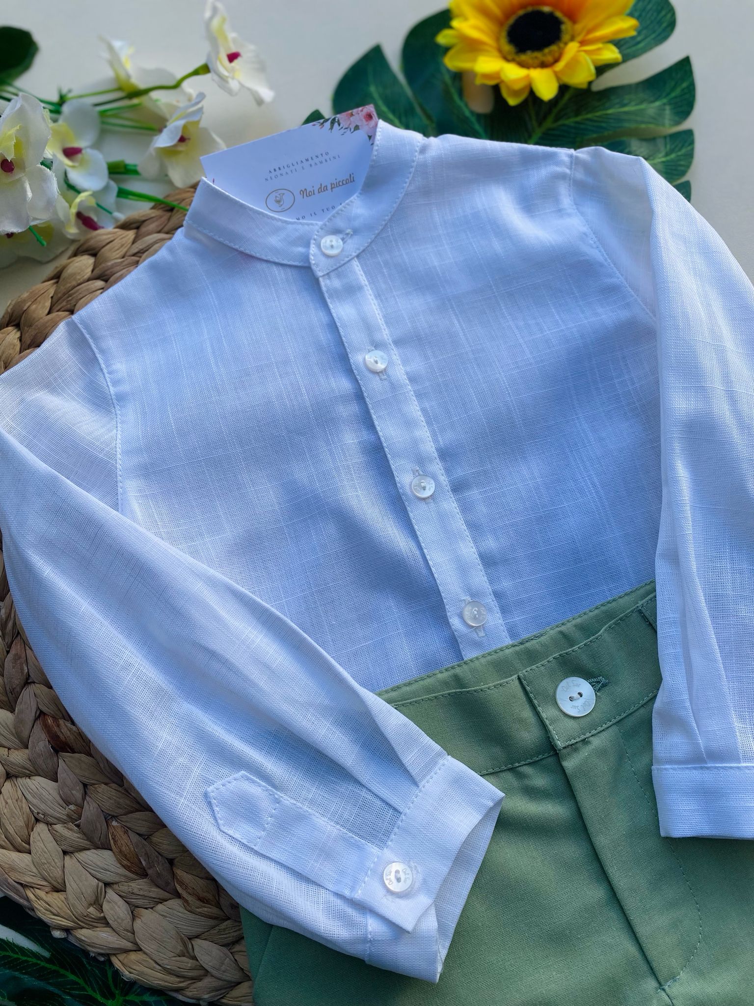 completo 2 pz Cotone Verde - Noi da piccoli