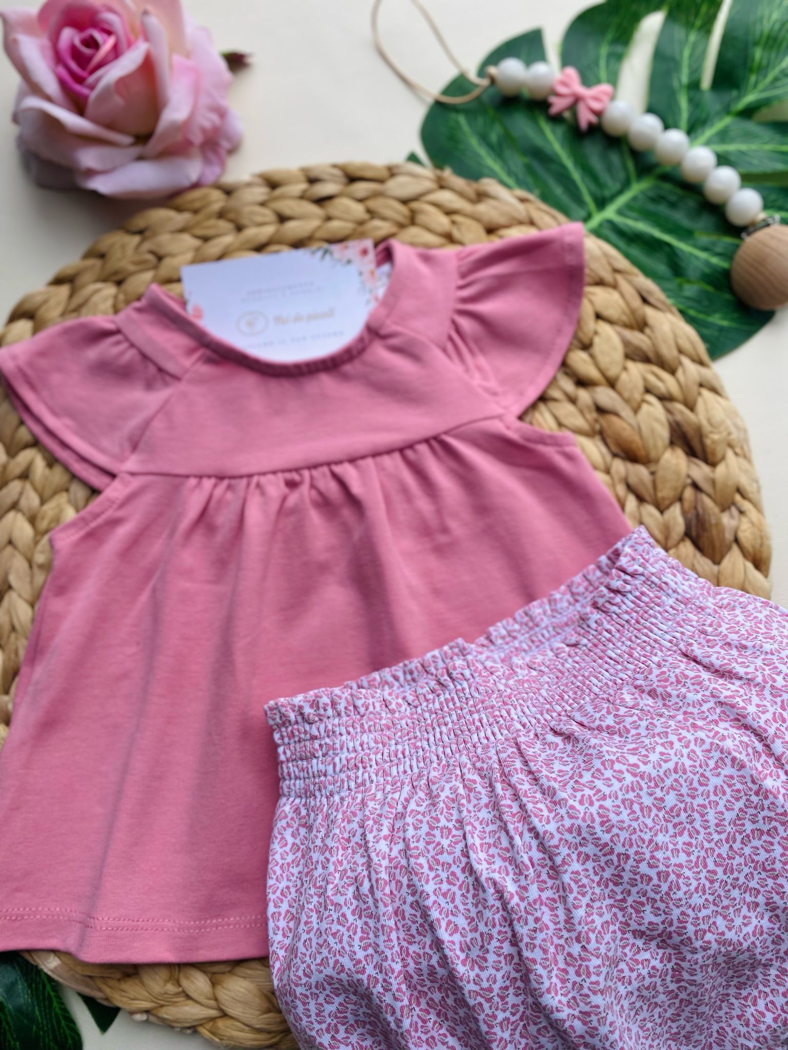 completo 2 pz CULOTTINA ROSA E MEGLIETTINA ROSA - Noi da piccoli