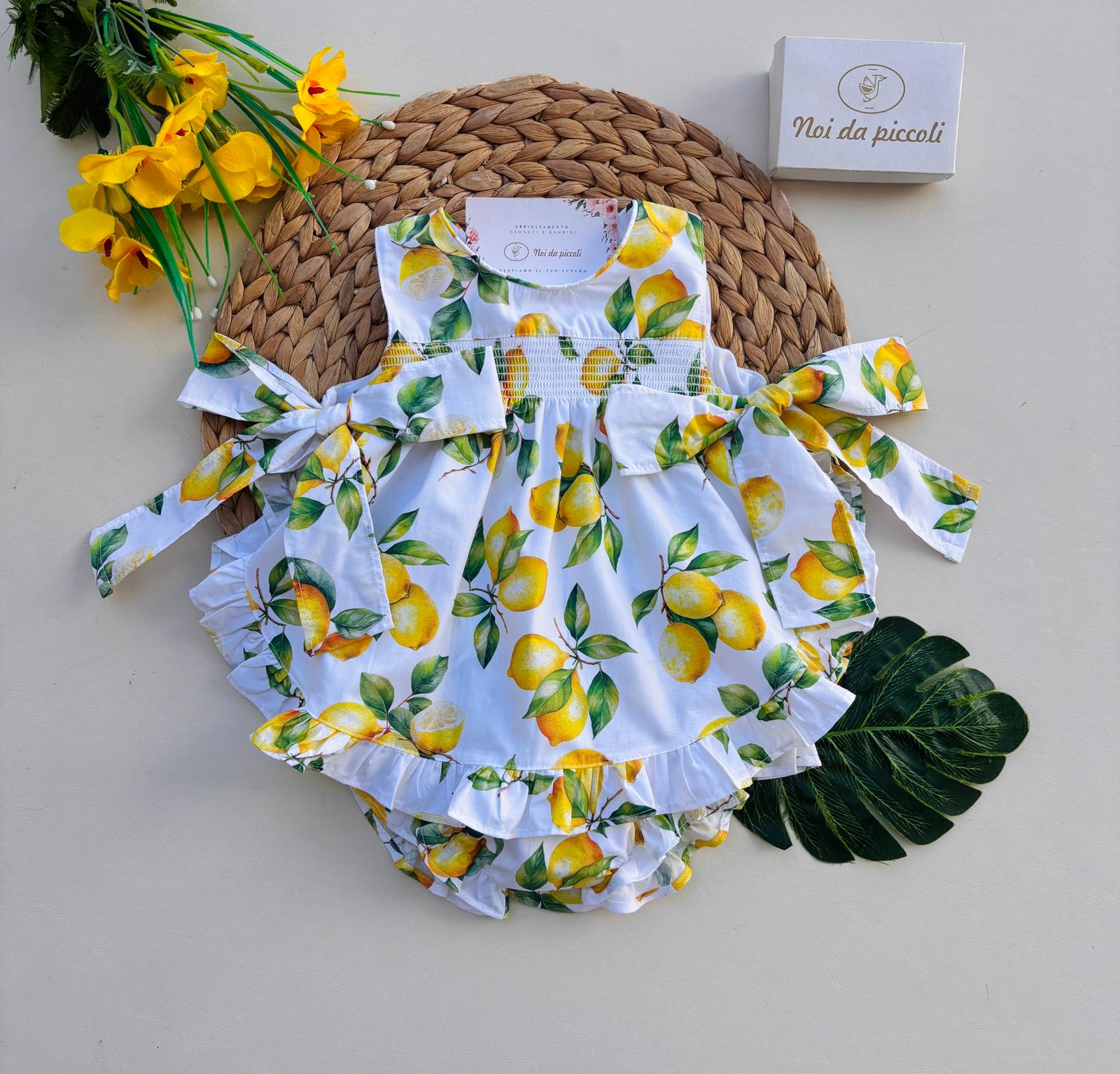 COMPLETO 2 PZ IN COTONE AMALFI BIANCO - Noi da piccoli
