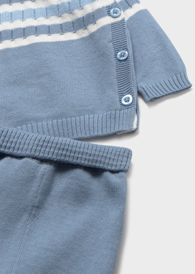 COMPLETO 2 PZ IN COTONE CIELO - Noi da piccoli