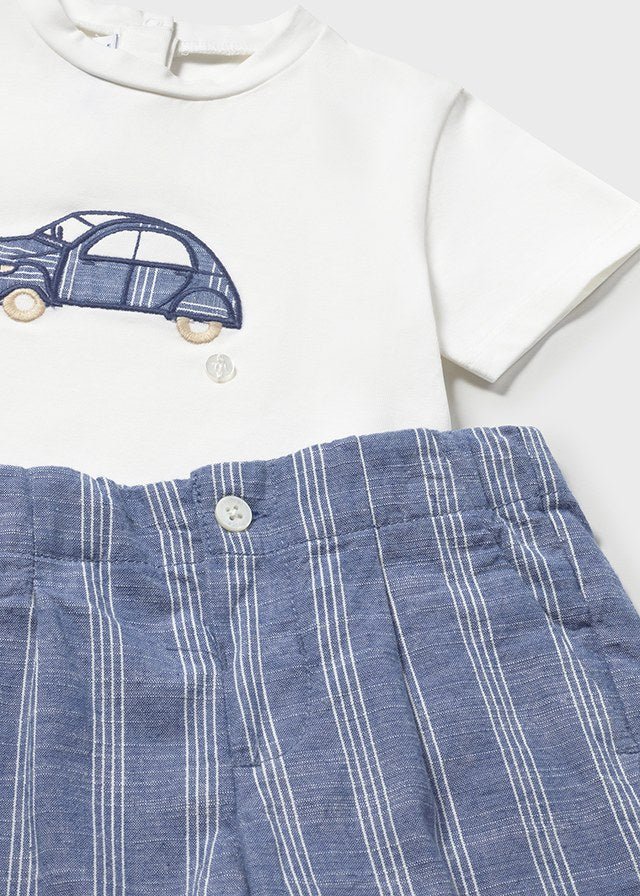 COMPLETO 2 PZ IN COTONE CON MACCHININA AVION - Noi da piccoli