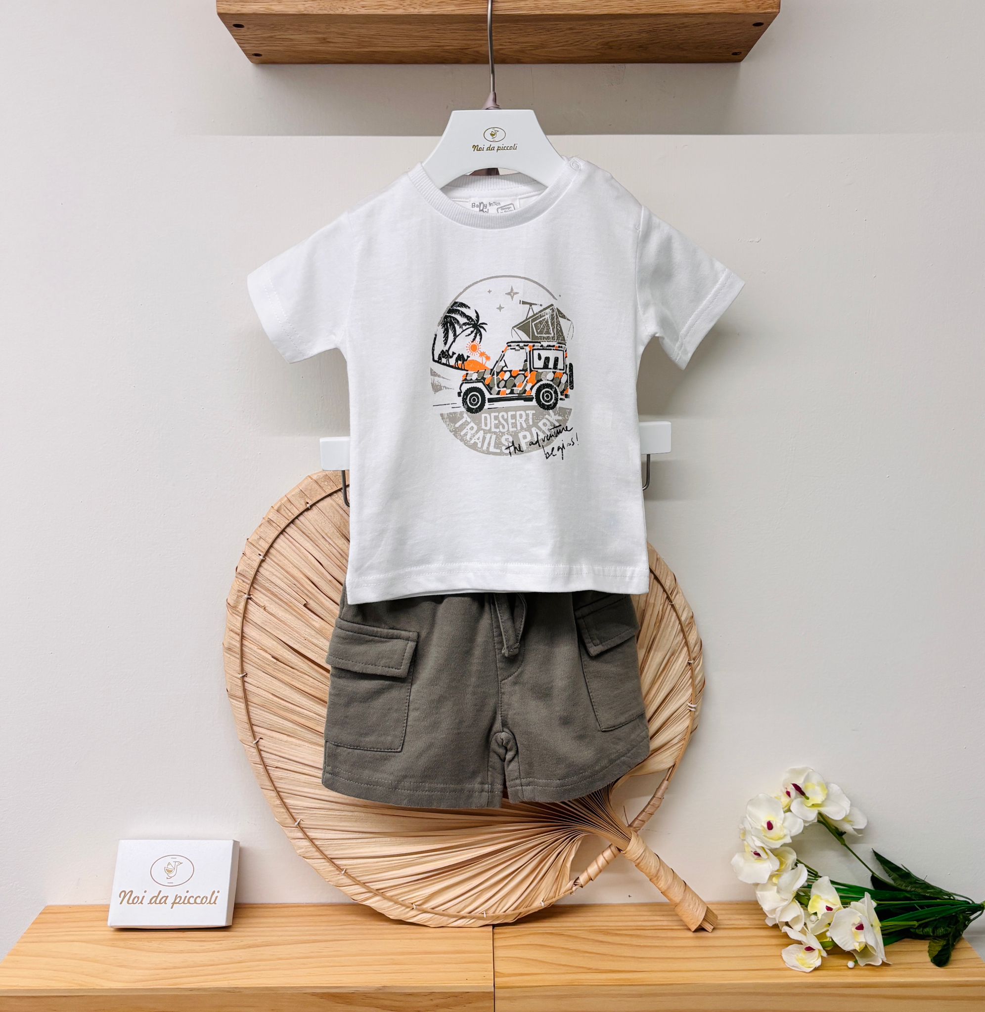 COMPLETO 2 PZ IN COTONE FANGO - Noi da piccoli