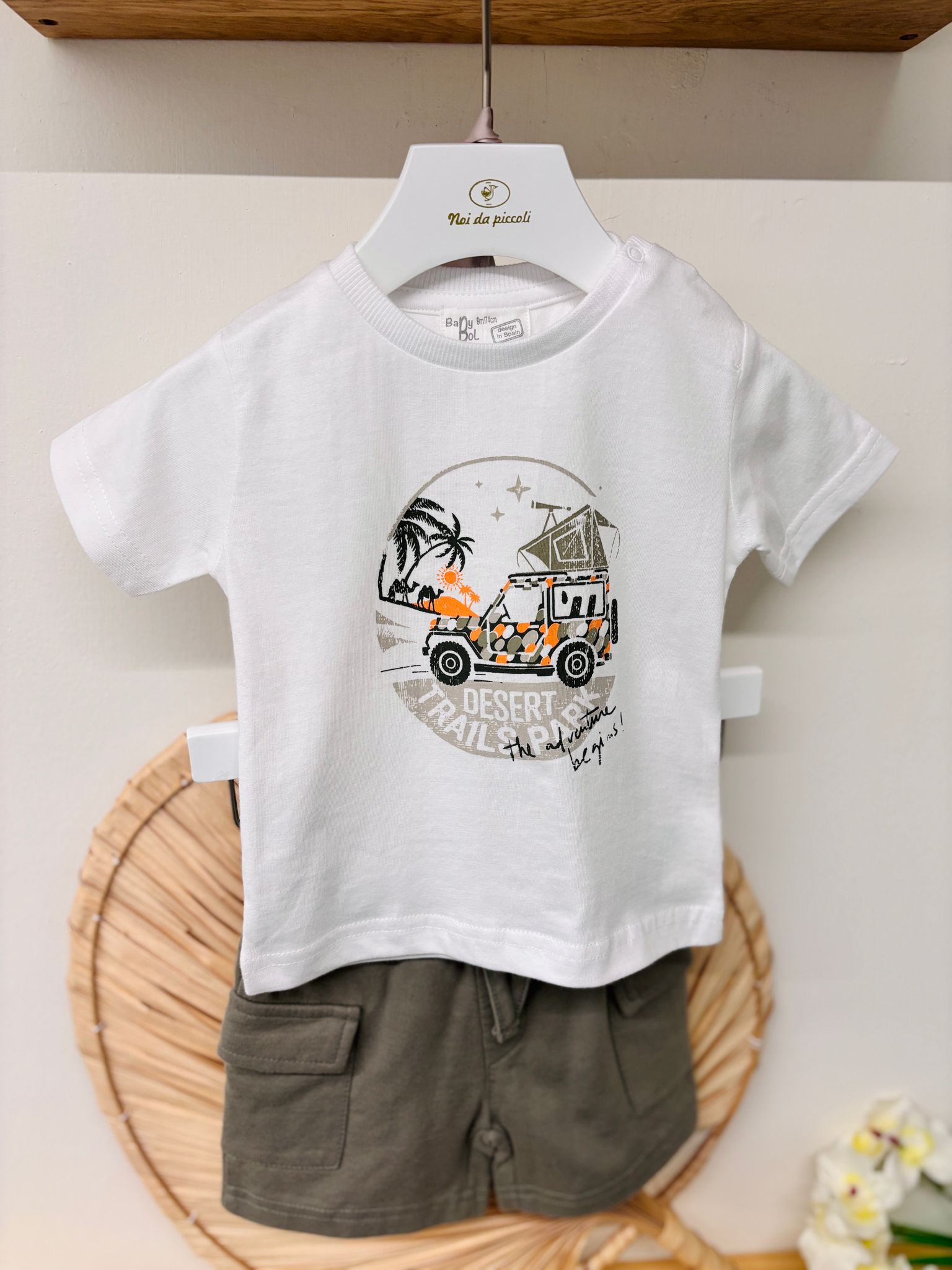 COMPLETO 2 PZ IN COTONE FANGO - Noi da piccoli