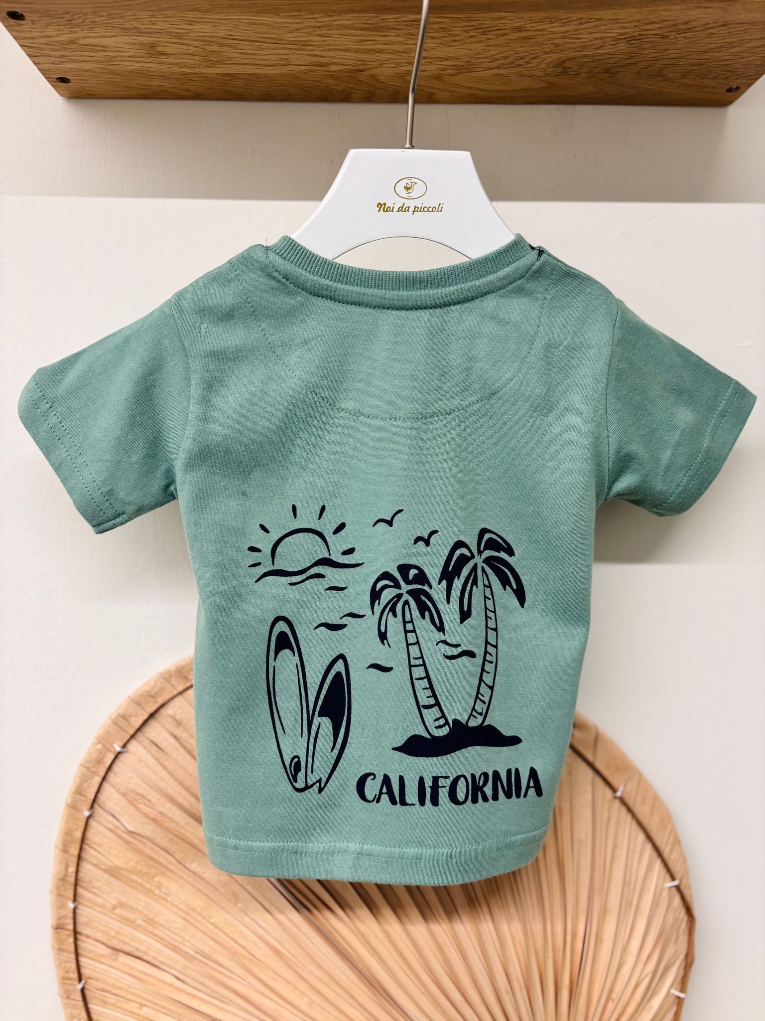 COMPLETO 2 PZ IN COTONE VERDE - Noi da piccoli