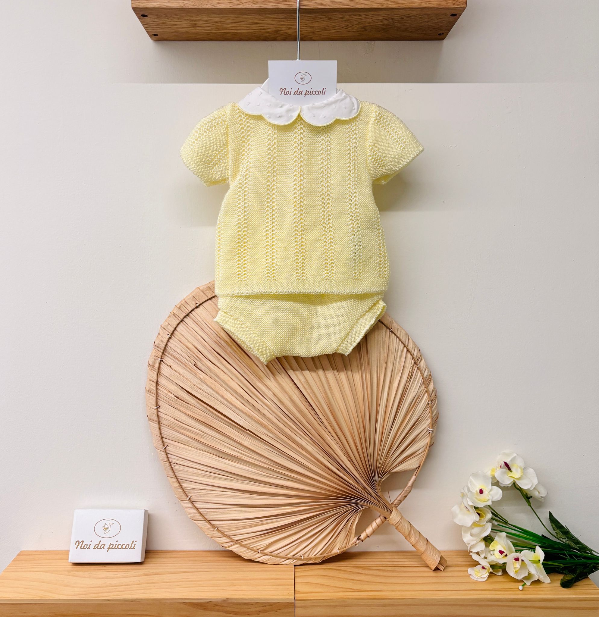 COMPLETO 2 PZ IN FILO GIALLO - Noi da piccoli