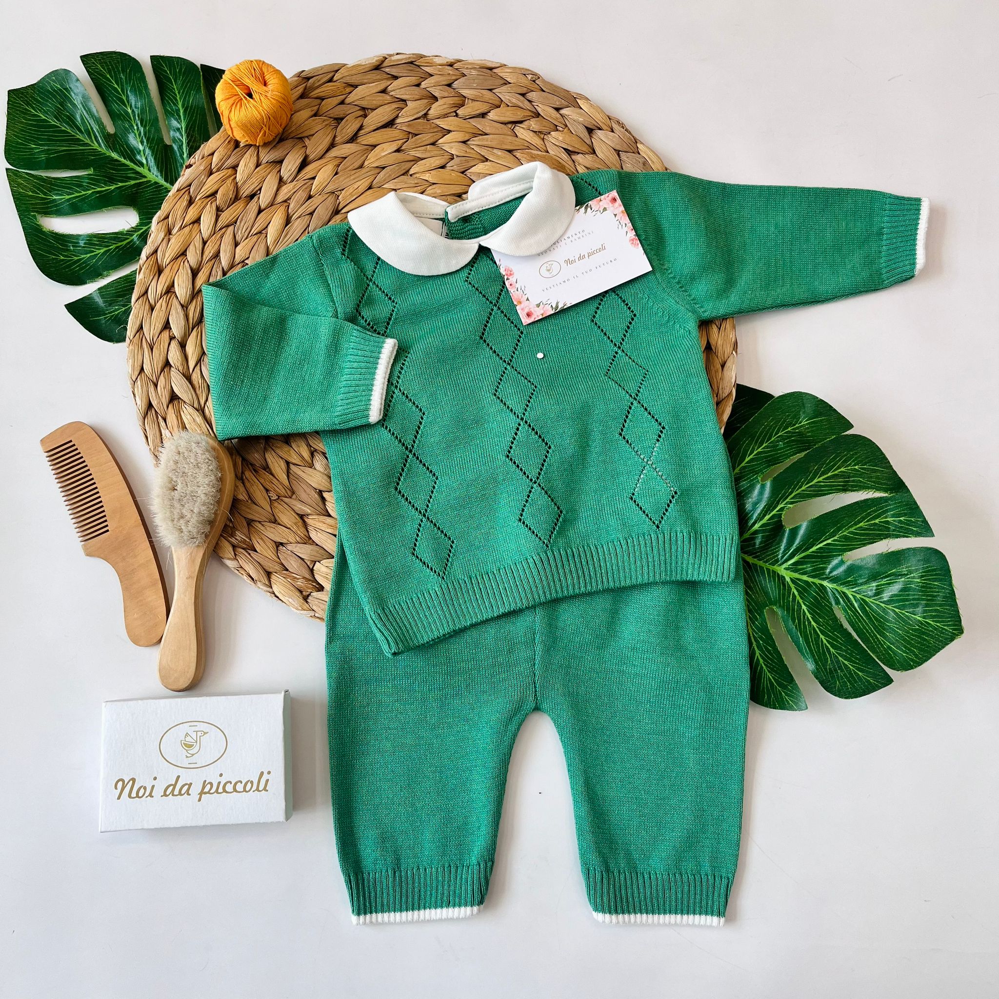 completo 2 pz IN FILO VERDE - Noi da piccoli