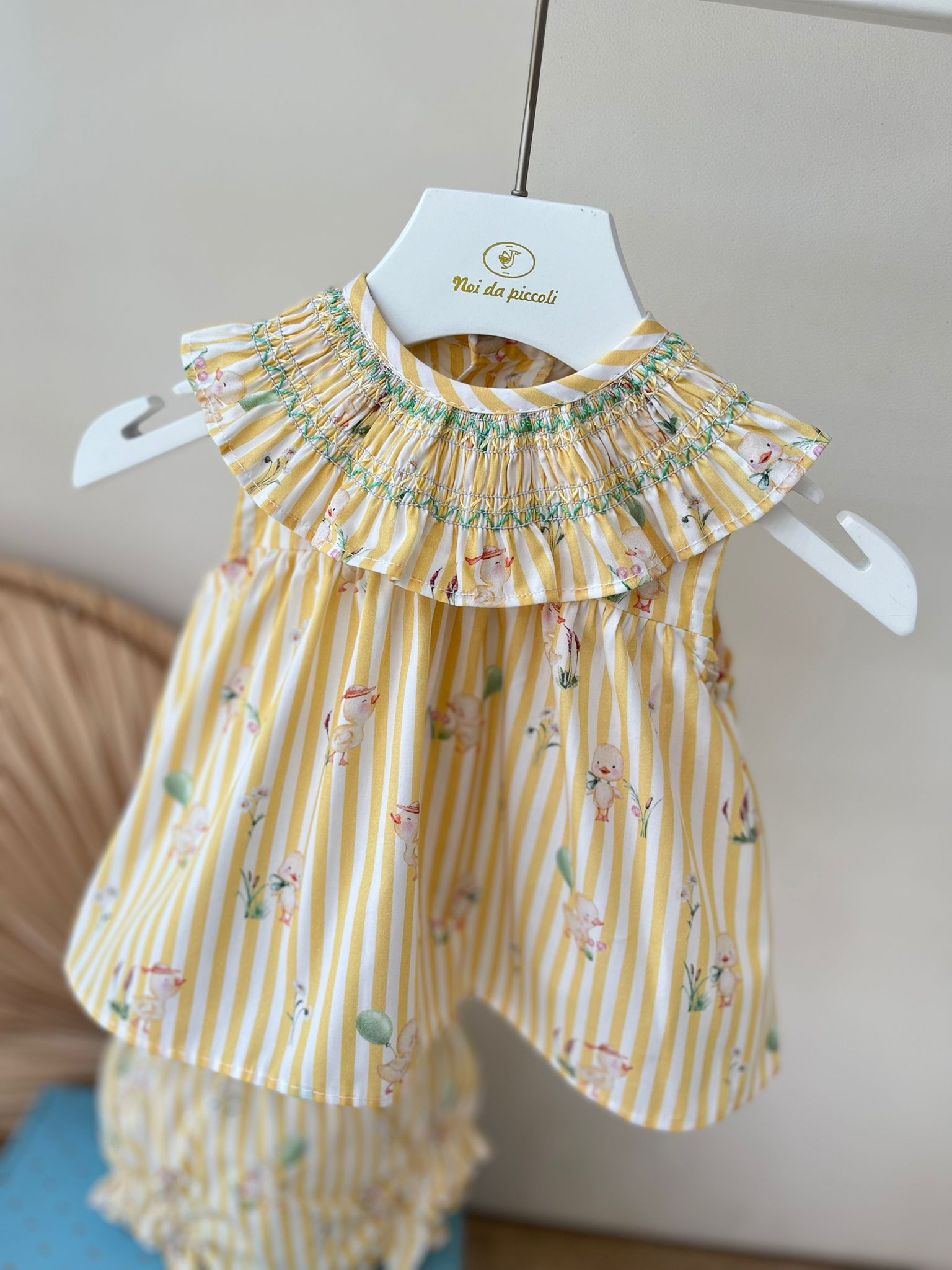 COMPLETO 2 PZ LUCCA 100 % COTONE GIALLO - Noi da piccoli